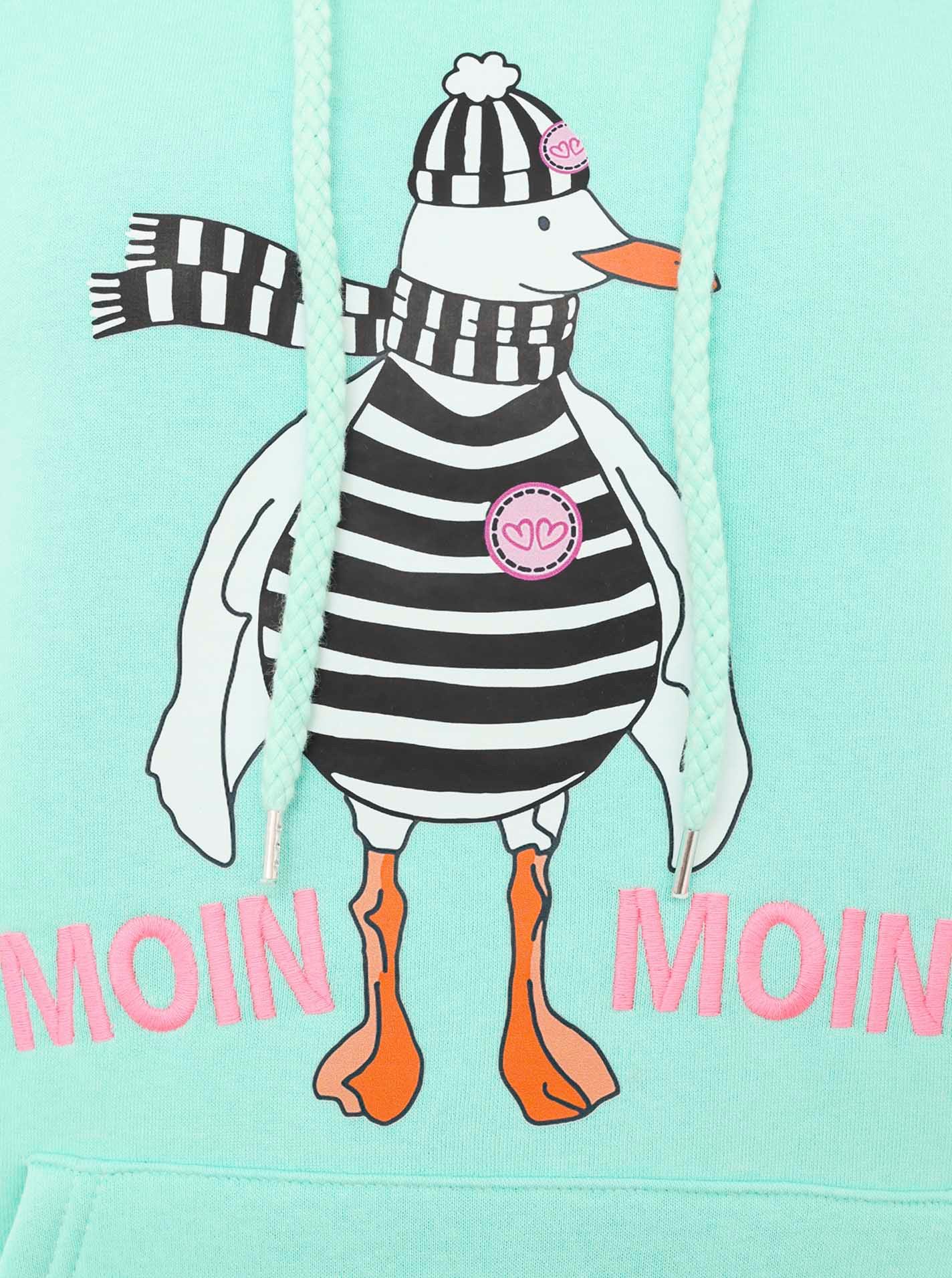 Zwillingsherz Hoodie Moin Moin Meeuw met noordse groet en grappige meeuw