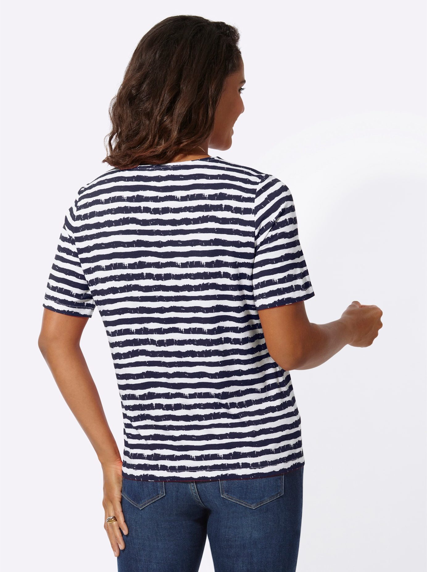 Casual Looks Shirt met korte mouwen Gestreept shirt (1-delig)