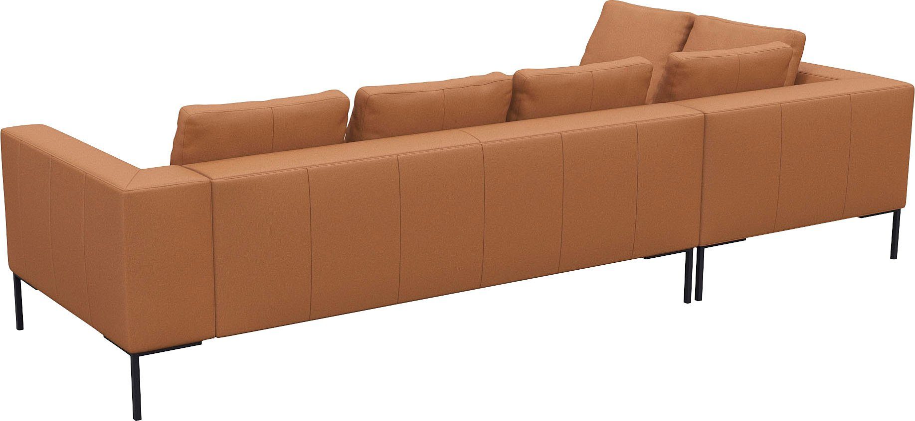 FLEXLUX Hoekbank Loano, super comfortabel zitcomfort door koudschuim in de zitting, L-vorm