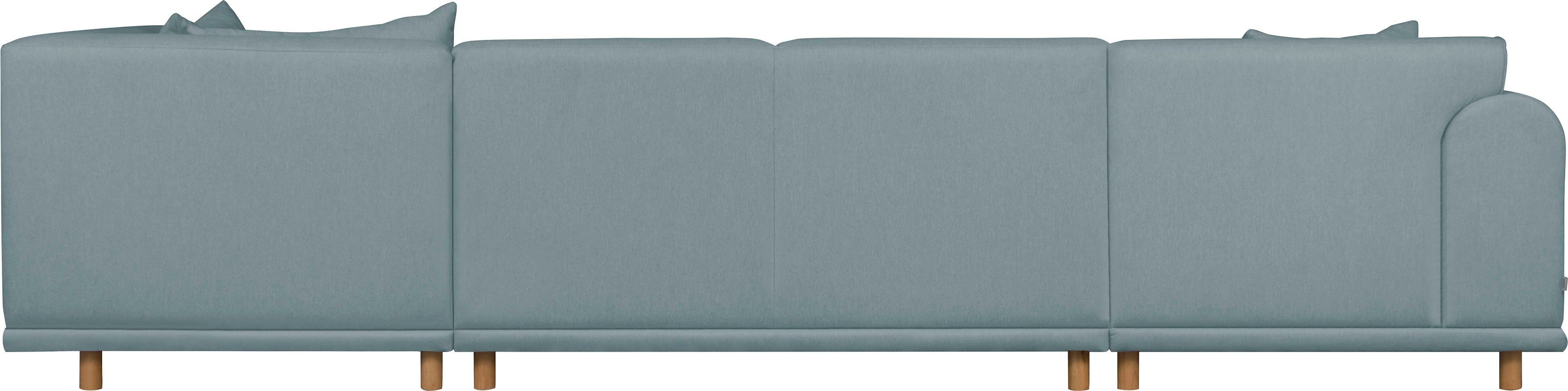 andas Zithoek Maroon U-vorm in een scandinavisch design, met losse kussens