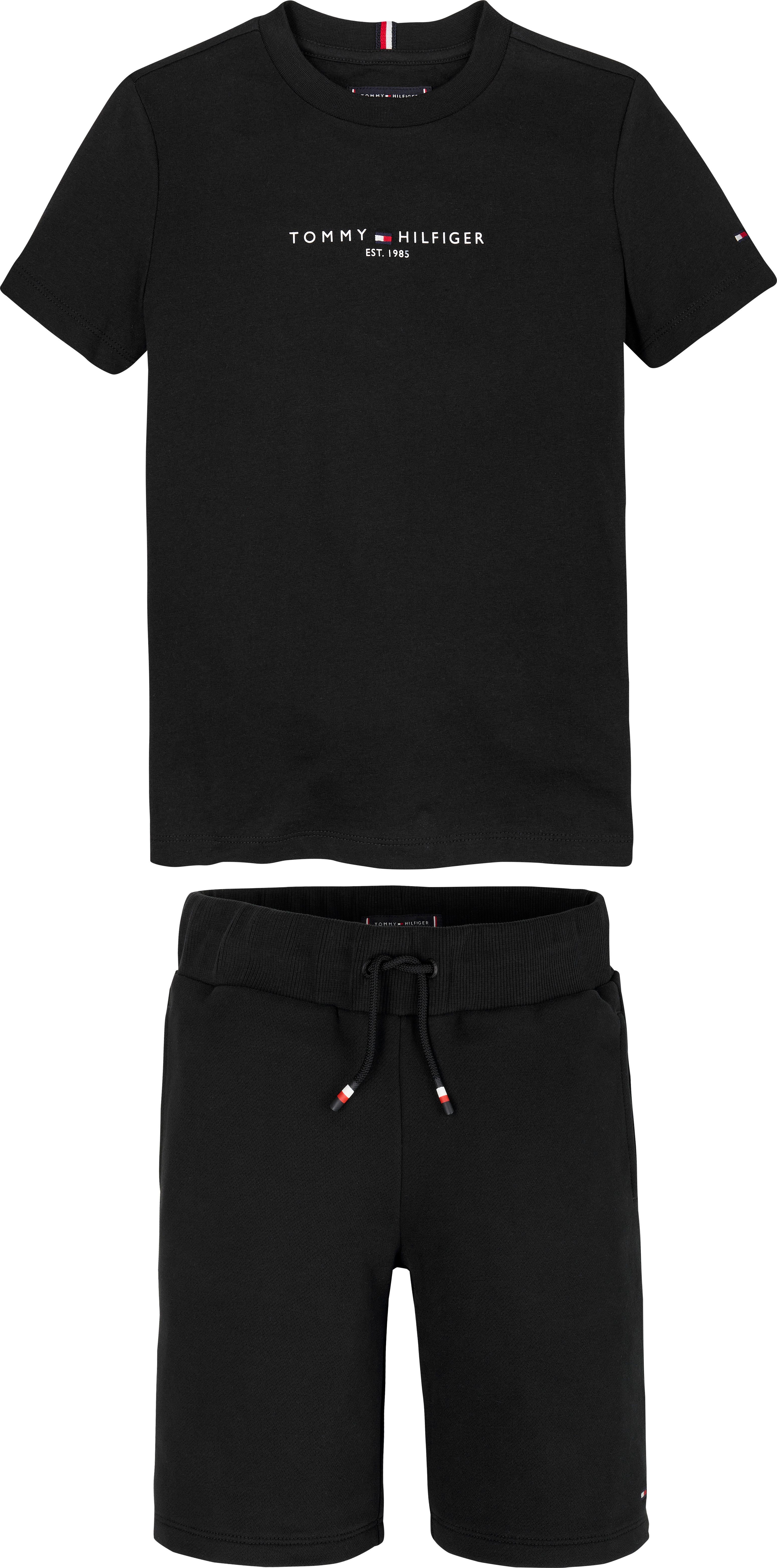 Tommy Hilfiger T-shirt short ESSENTIAL SET met een logo-opschrift (set, 2-delig, 2 stuks)