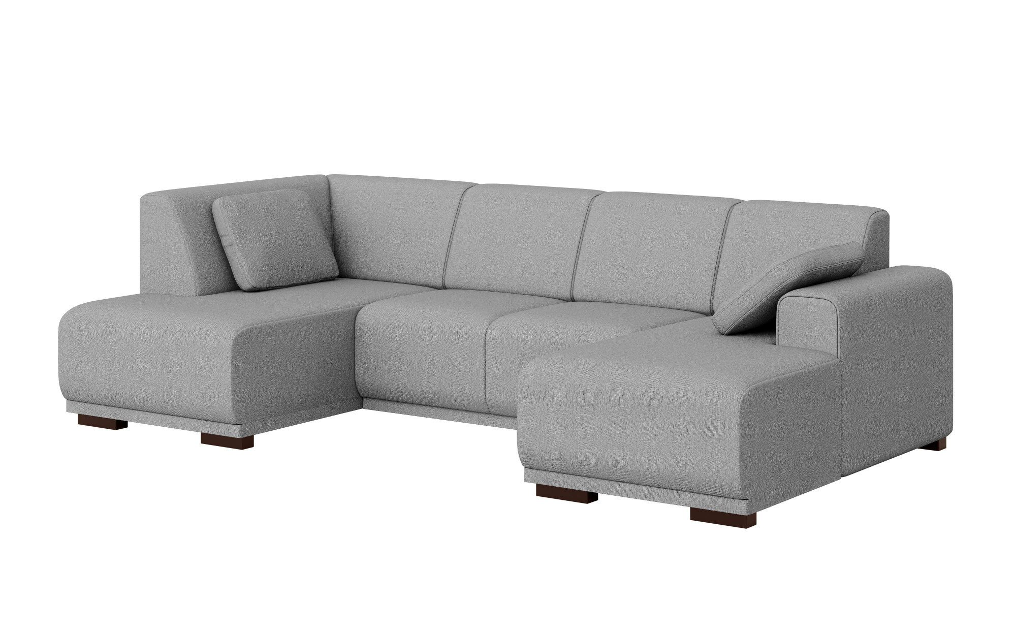 Home affaire Zithoek BORNHOLM U-vorm met chaise longue rechts/links, B/D/H: 300/162/85 cm U-vorm met golvende ondervering, chaise longue rechts of links bestelbaar