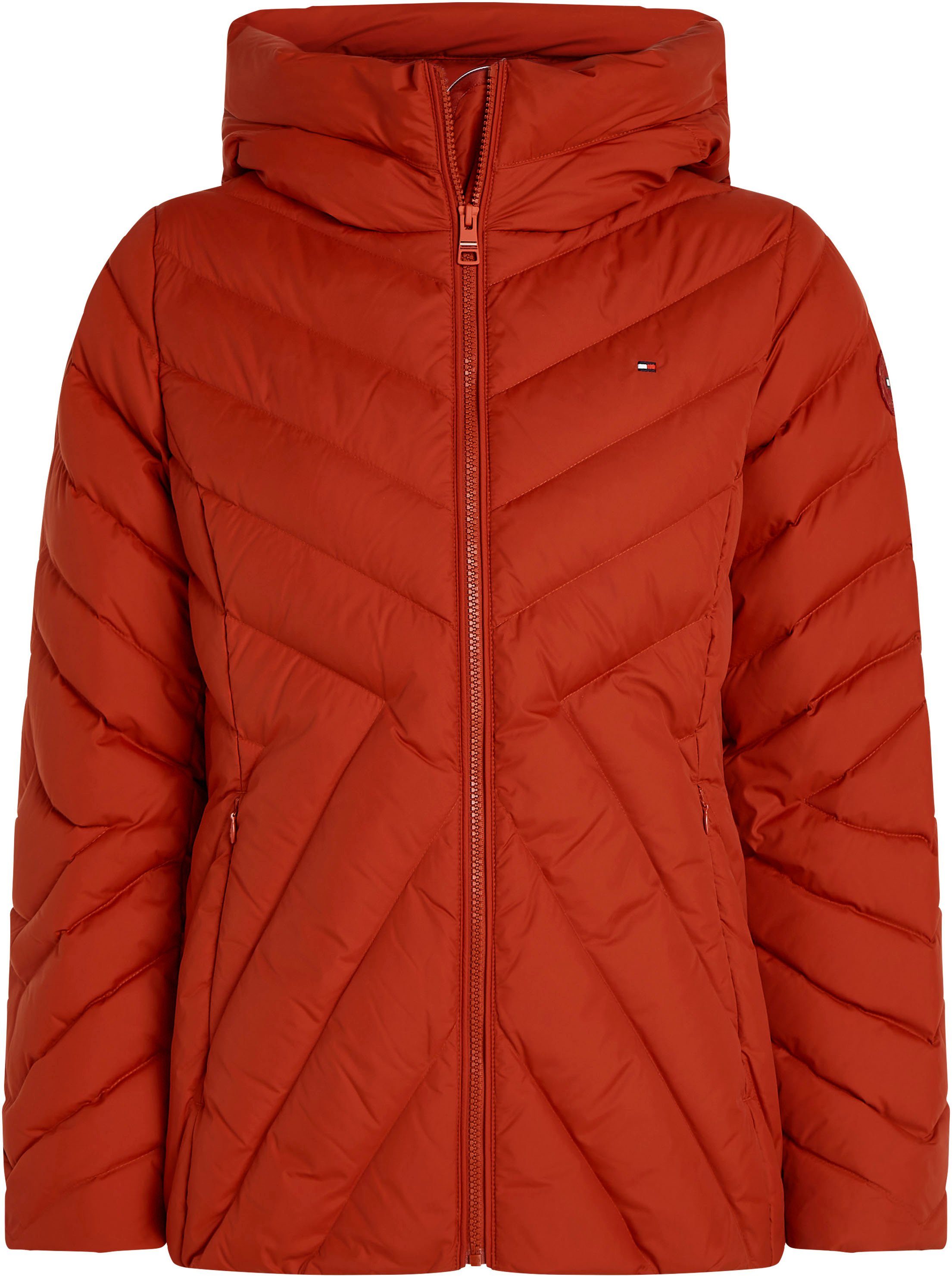 Tommy Hilfiger Gewatteerde jas CHEVRON MW PADDED JACKET met gemiddelde vulling en merklabel