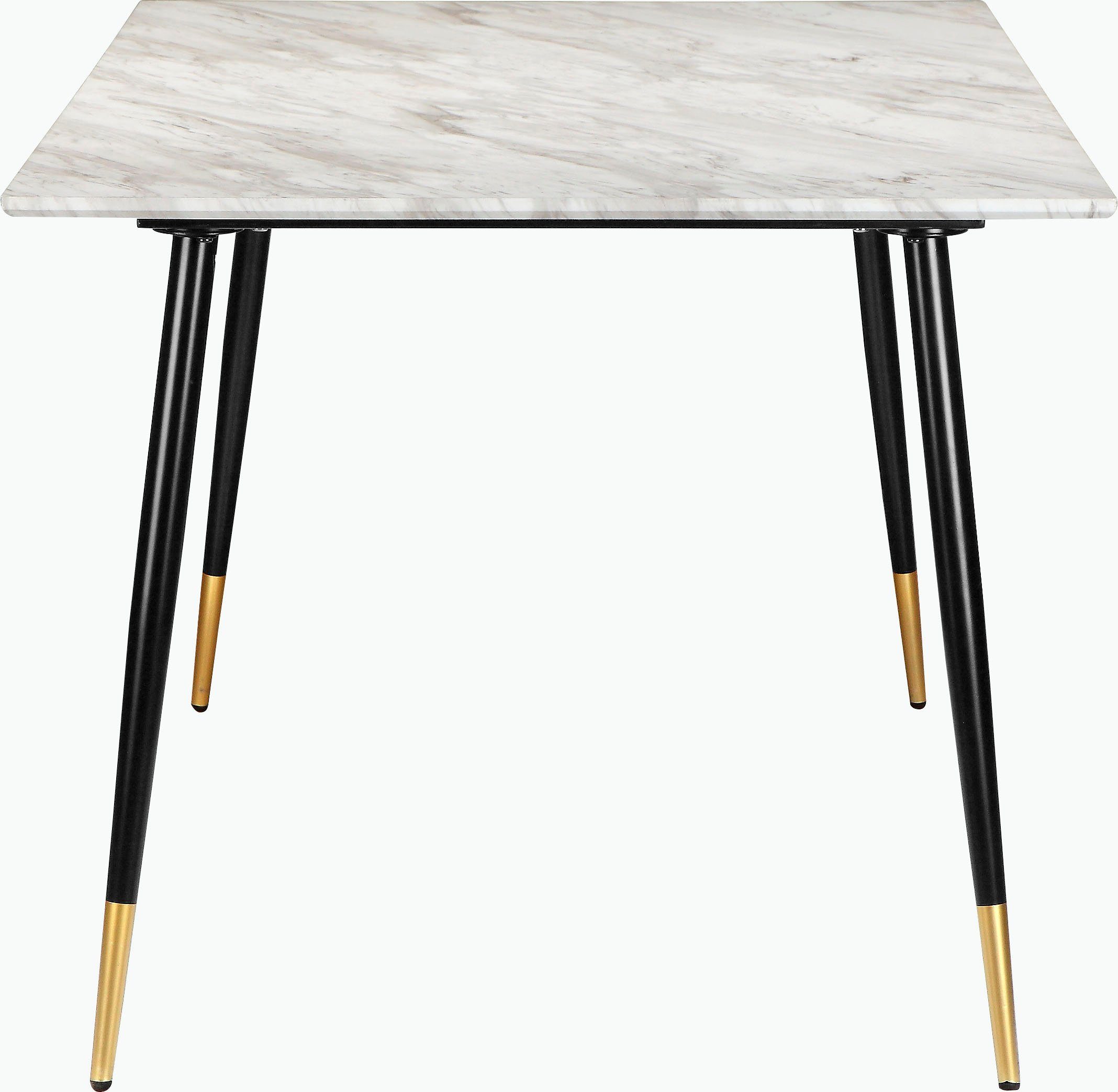 Leonique Eethoek Eadwine, TOPSELLER! Tafel plus 4 stoelen, zitgroep bestaande uit eettafel 160 cm en 4 eetkamerstoelen, gestoffeerde stoelen (set, 5-delig)