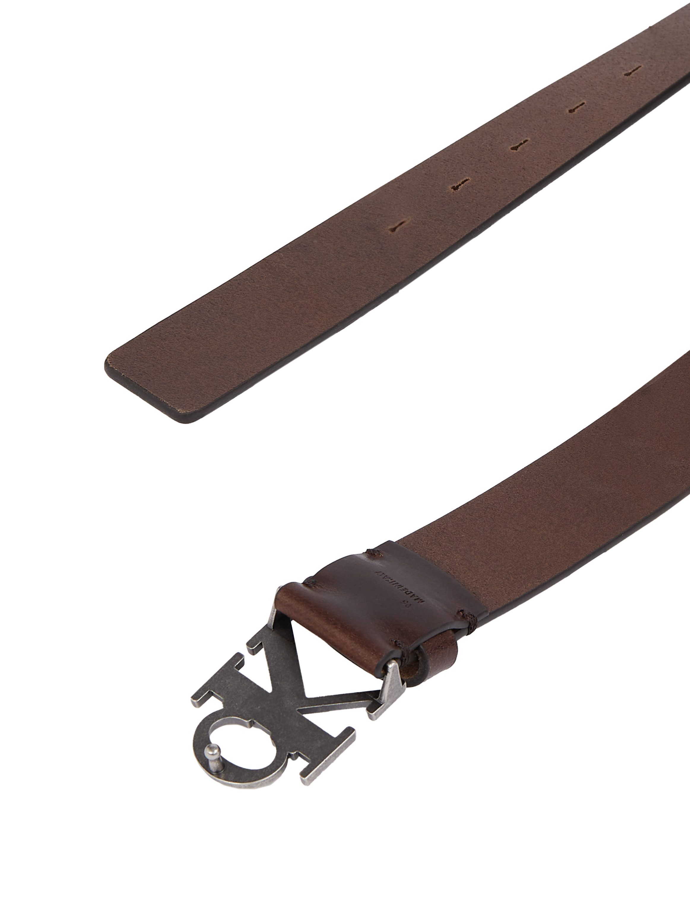 Calvin Klein Leren riem ROUND MONO PLAQUE LTHR BELT 35MM