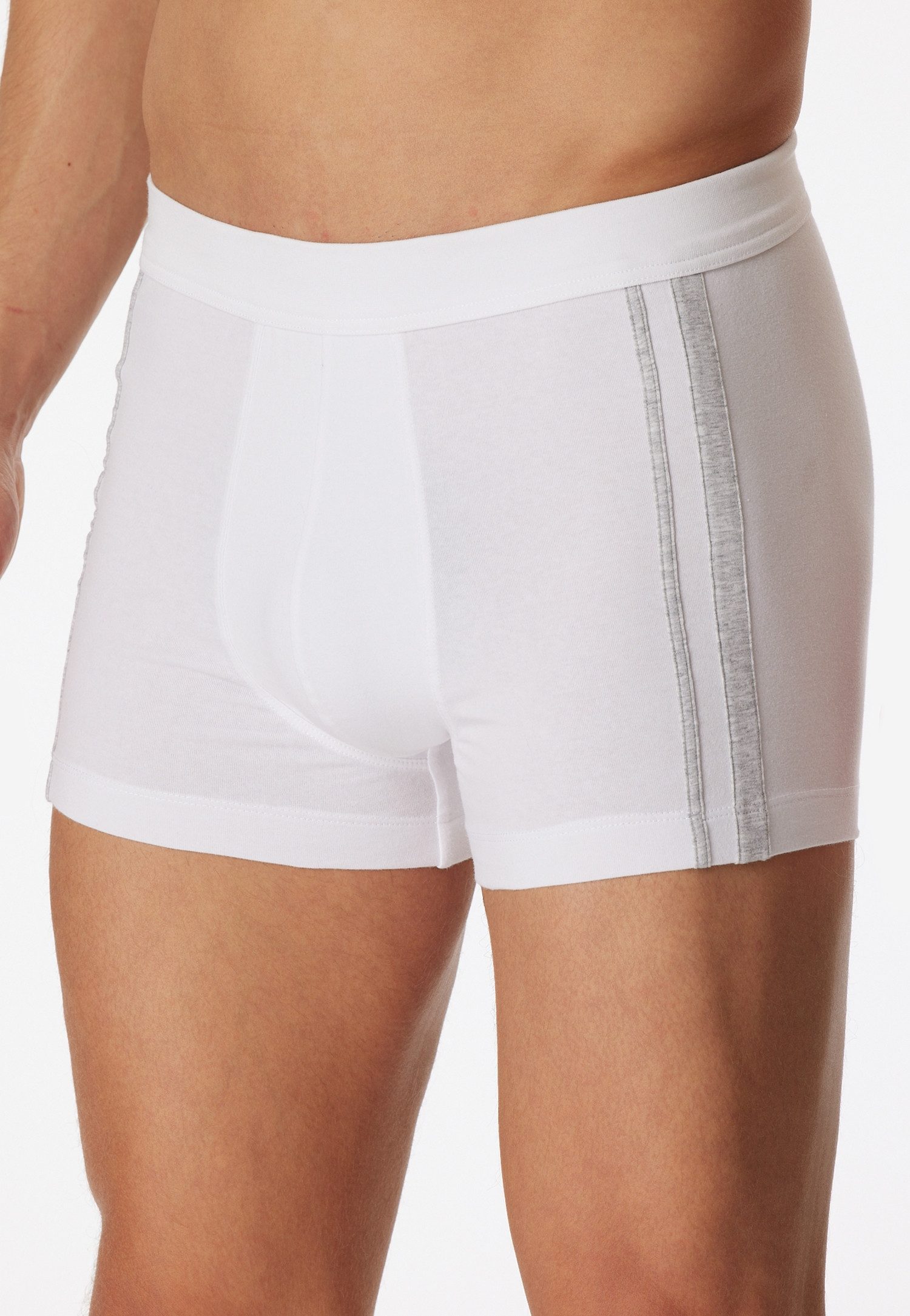 Schiesser Boxershort 95/5 met zachte, tonale tailleband, contrasterende zijstrepen (3 stuks)