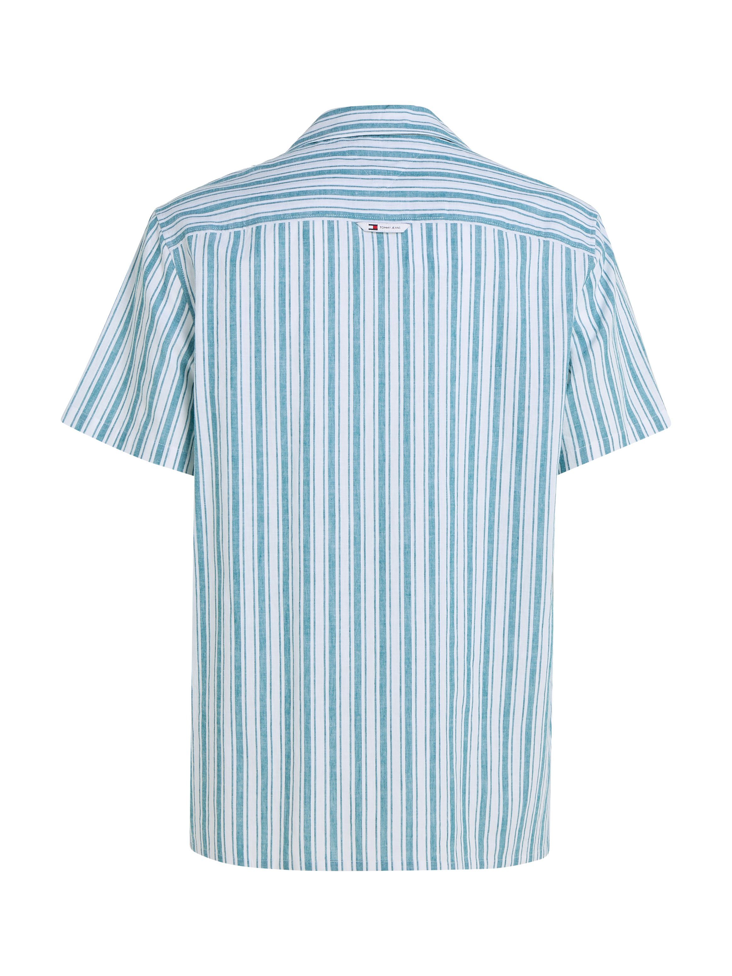 TOMMY JEANS Overhemd met korte mouwen TJM STRIPE LINEN SS SHIRT EXT