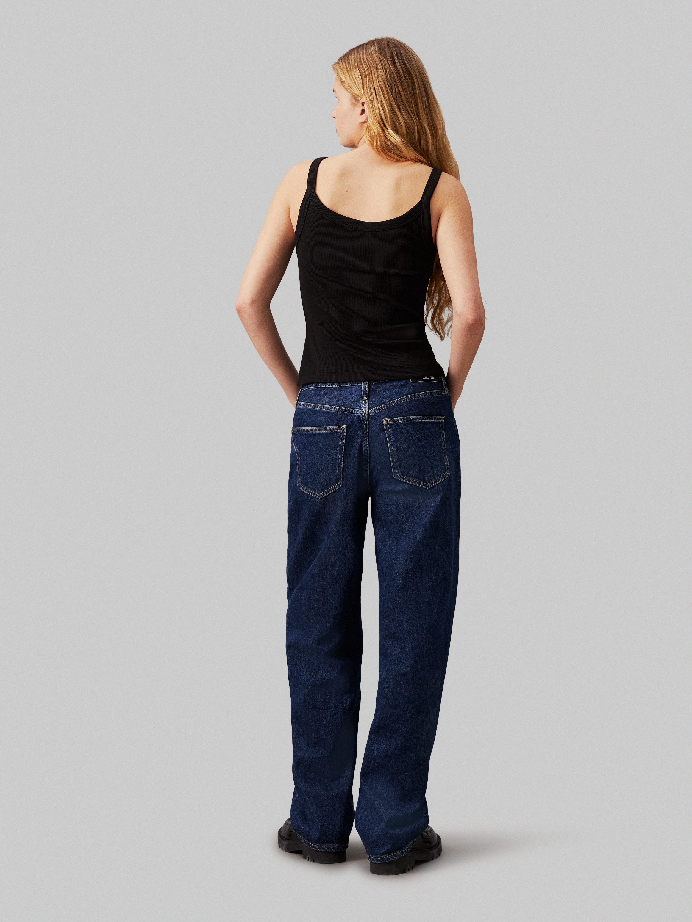 Calvin Klein Top met spaghettibandjes WOVEN LABEL RIB TANK