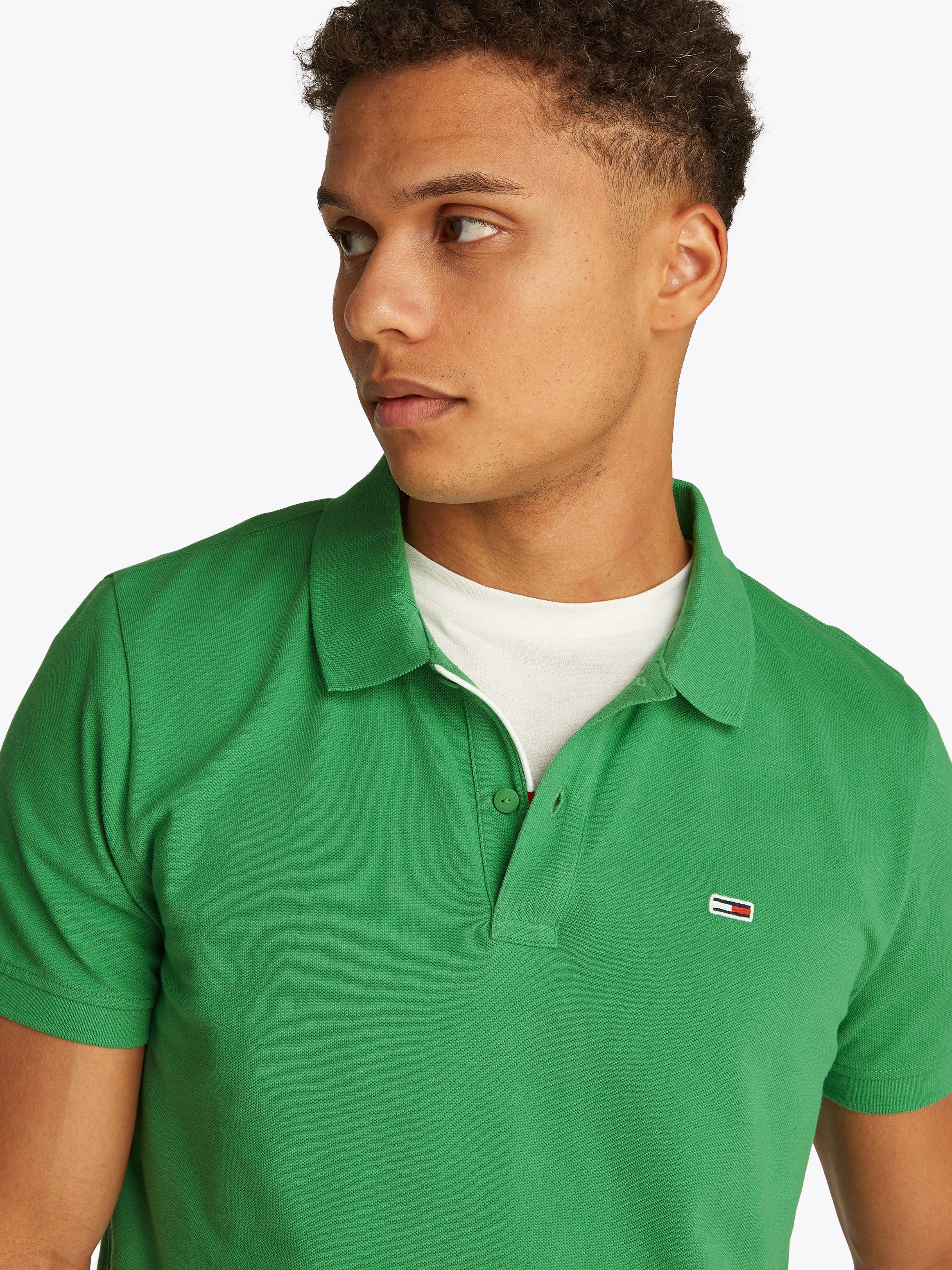 TOMMY JEANS Poloshirt TJM SLIM PLACKET POLO EXT
