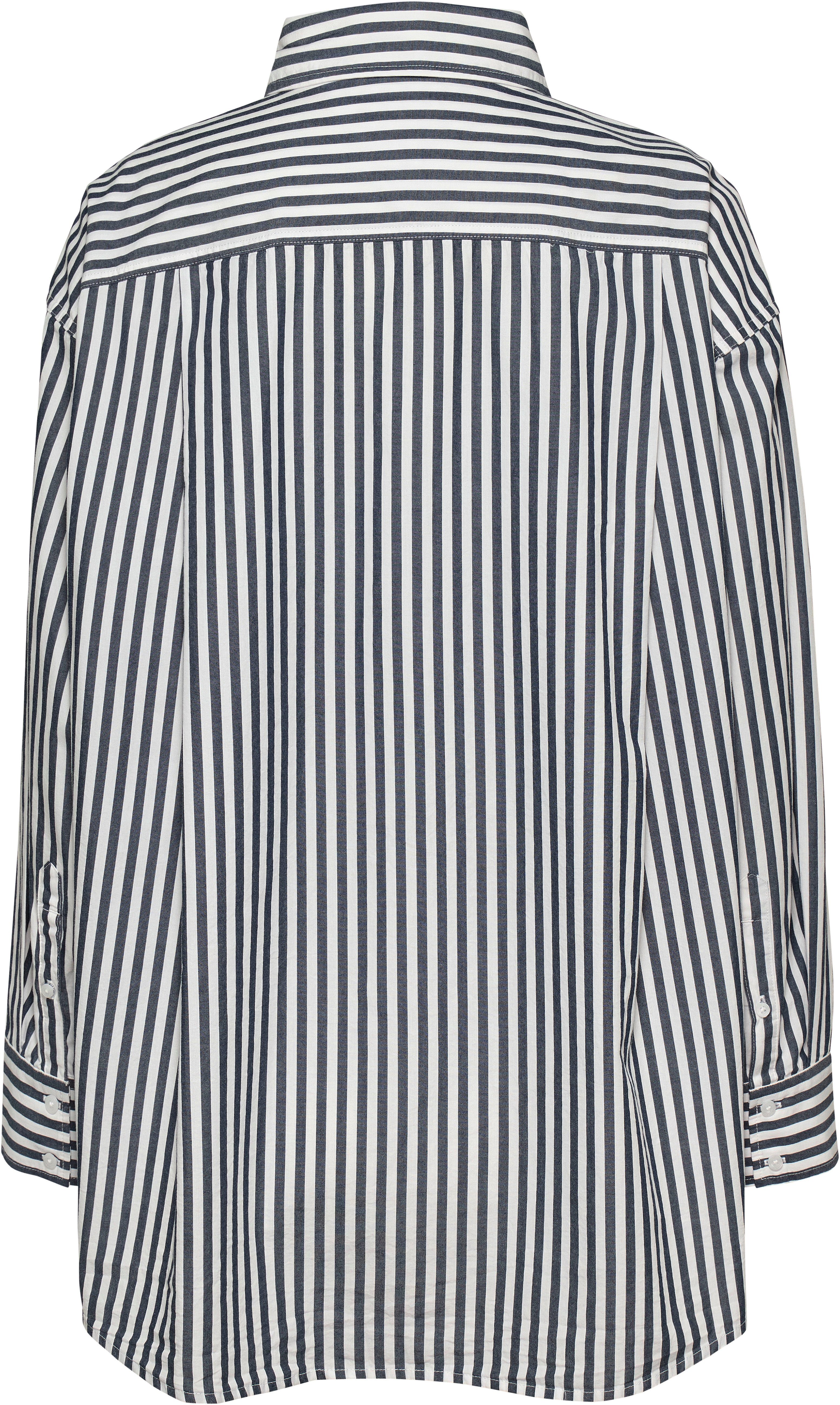 TOMMY JEANS Overhemdblouse TJW OVS PINSTRIPE SHIRT in modieuze naaldstrepen