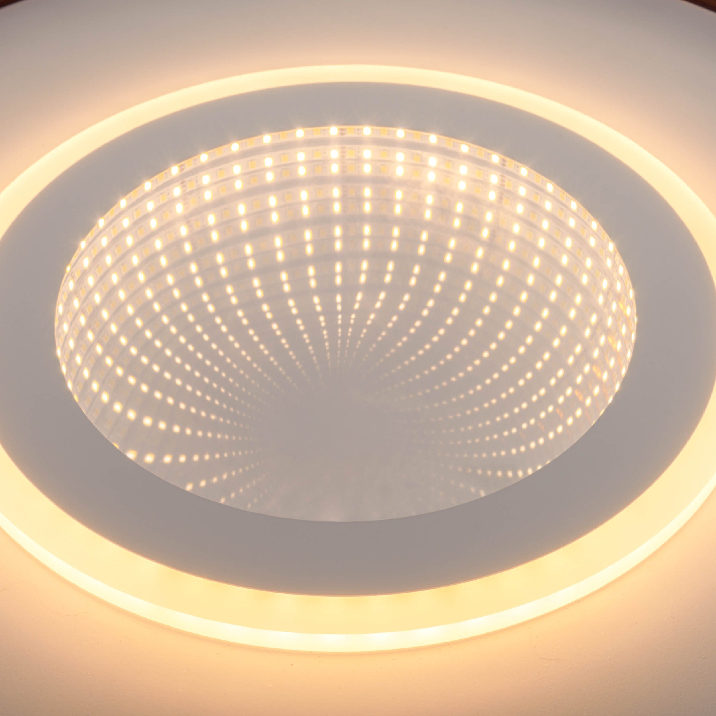 my home Led-plafondlamp Mona plafondlamp met Infinity 3D effect D: 50 cm, dimbaar, incl. geheugen, CCT, afstandsbediening, 40W, Tunnel Mirror (1 stuk)