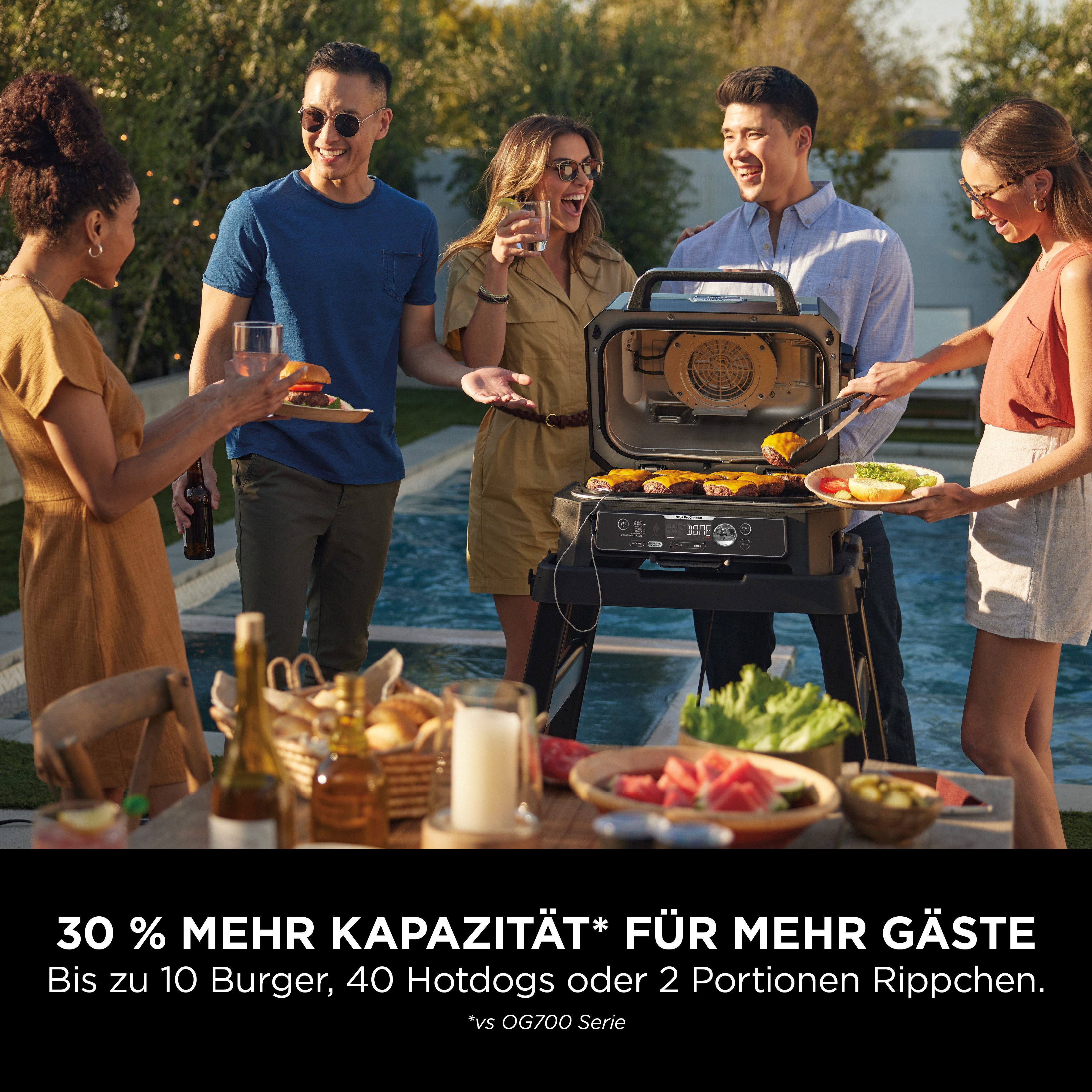 NINJA Tafelgrill Woodfire Pro Connect XL OG901EU