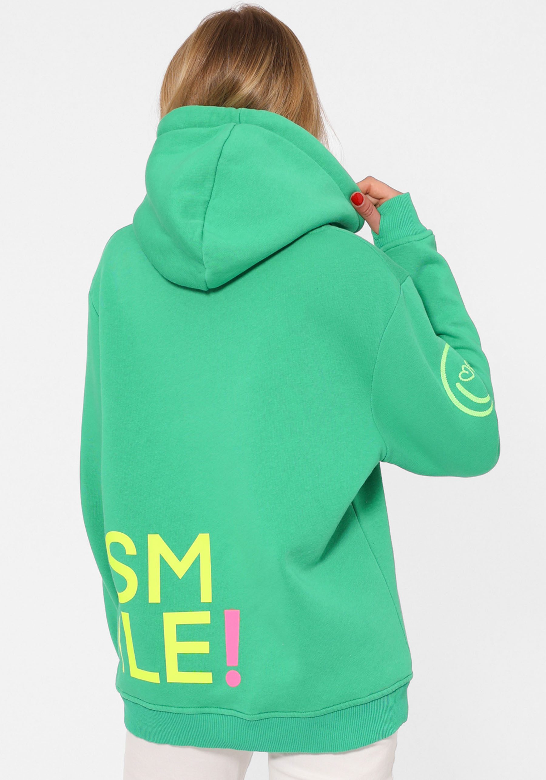 Zwillingsherz Hoodie Alissa met smile-print