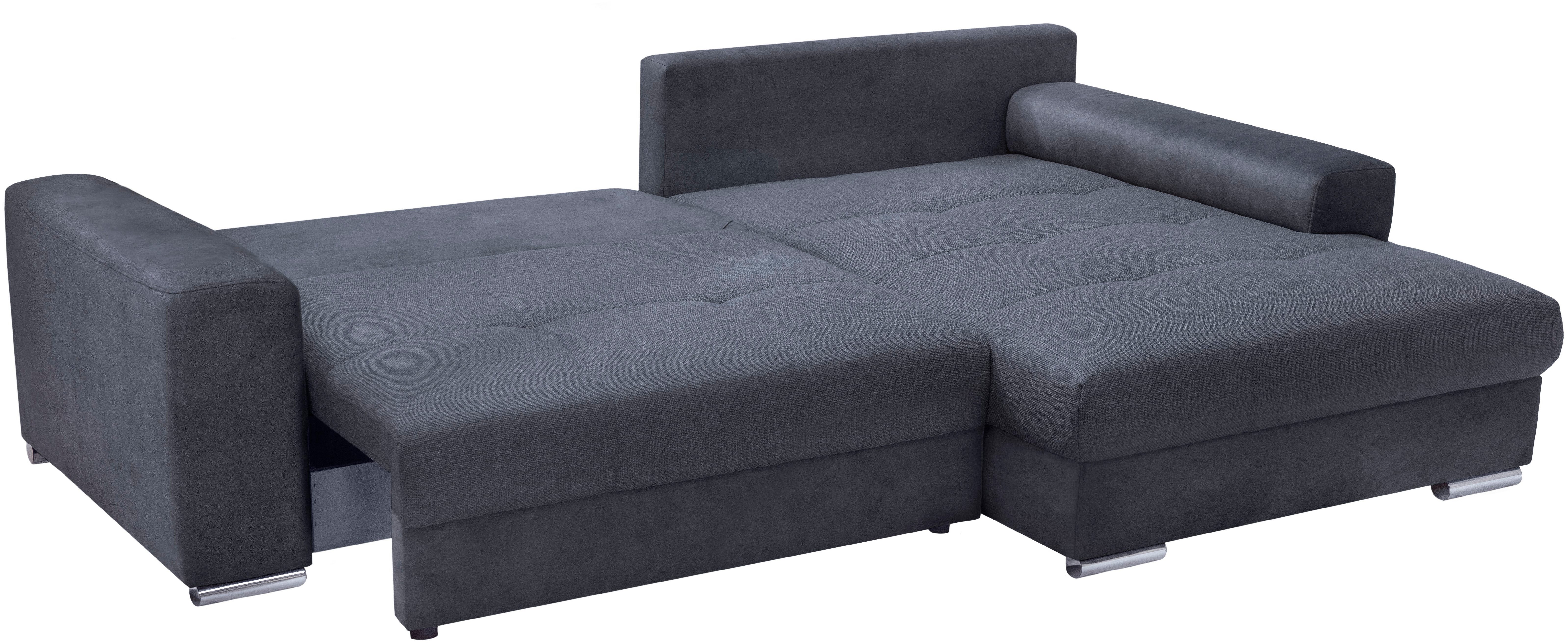 exxpo - sofa fashion Hoekbank Larnaca, incl. bedfunctie en opbergruimte, comfortabel en gezellig,