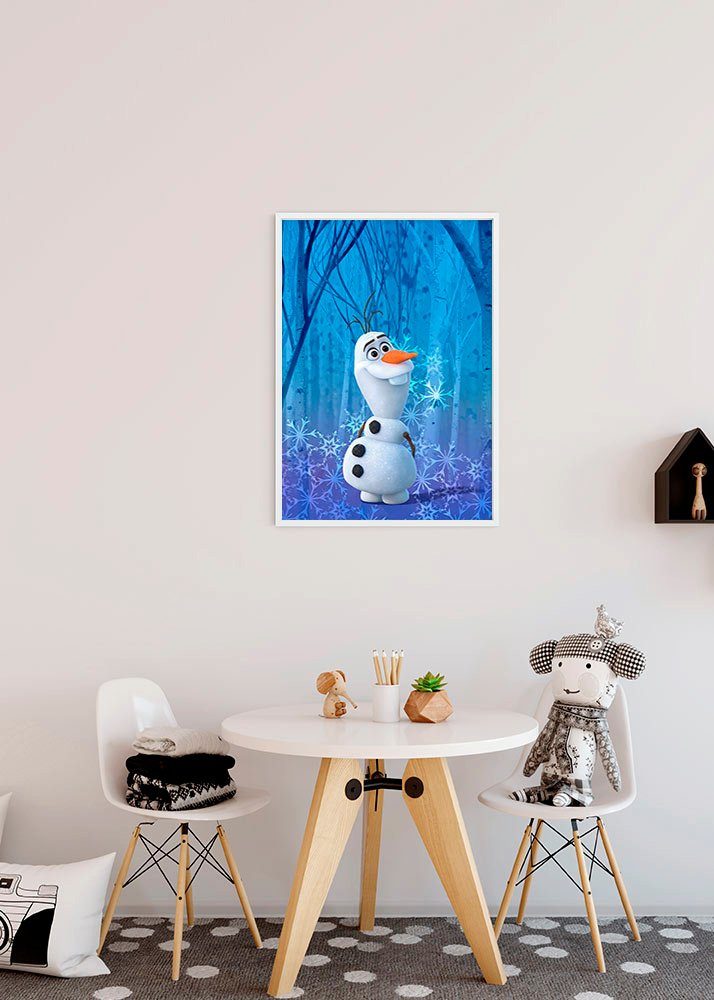 Komar Wanddecoratie Frozen Olaf crystal Wanddecoratie voor de kinderkamer - zonder lijst (1 stuk)