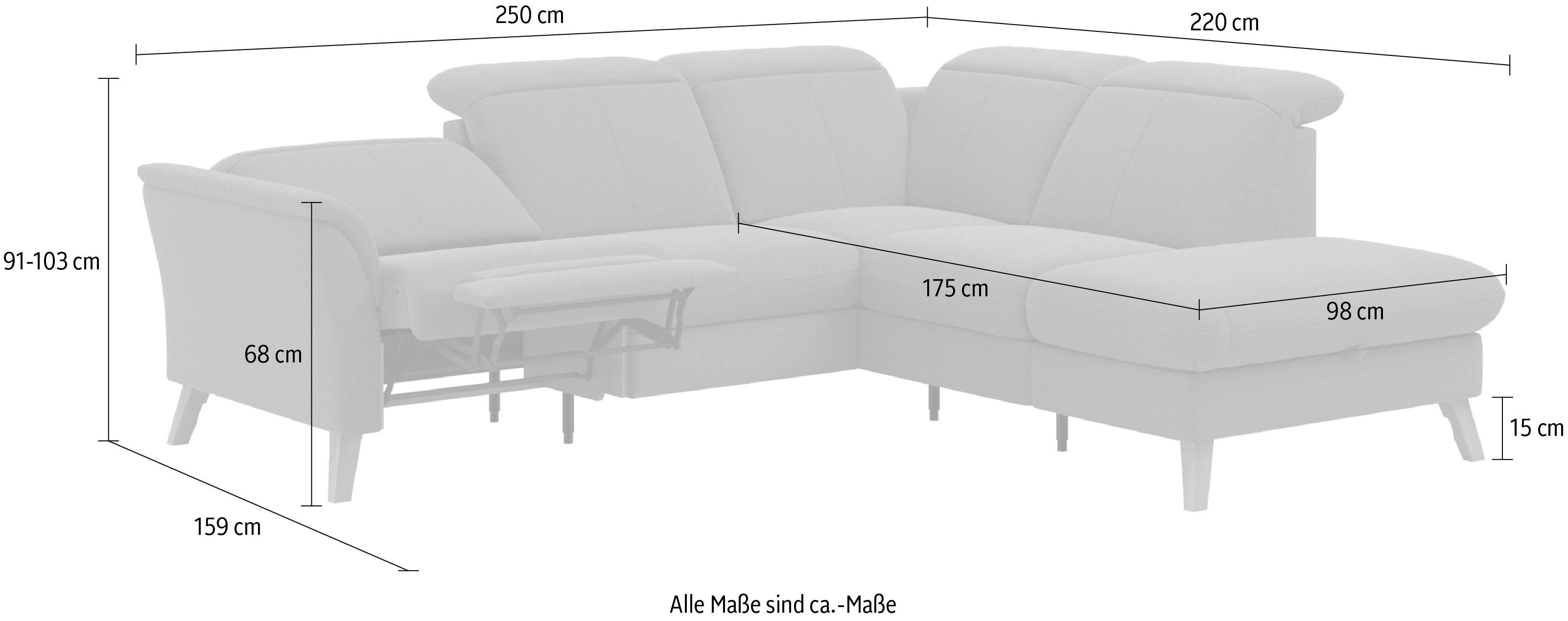 sit&more Hoekbank Romero L-vorm naar keuze met of zonder tv-functie, slaapfunctie, bedkist
