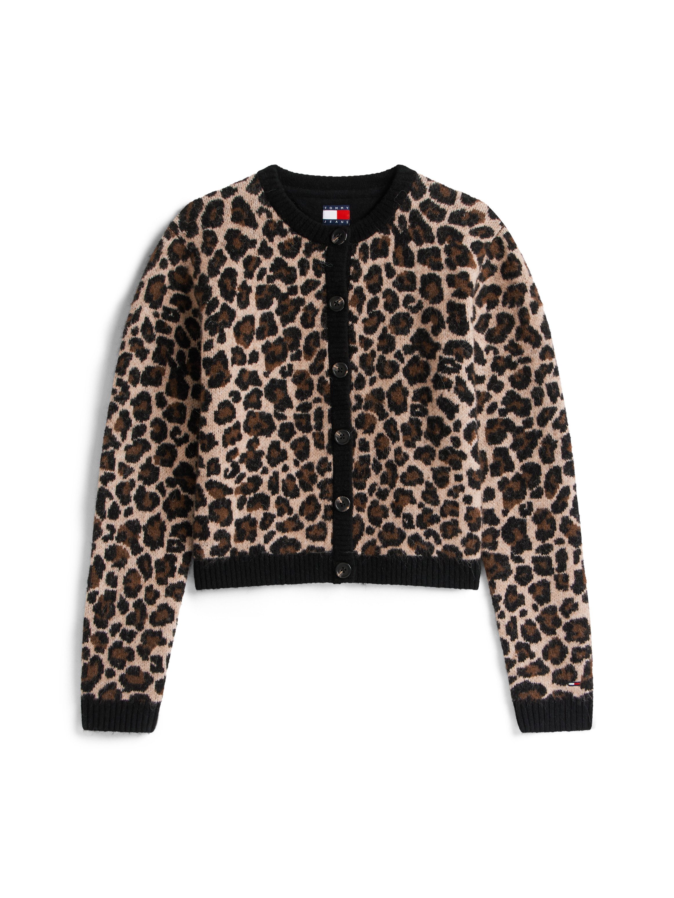 TOMMY JEANS Vest TJW LEOPARD CARDIGAN