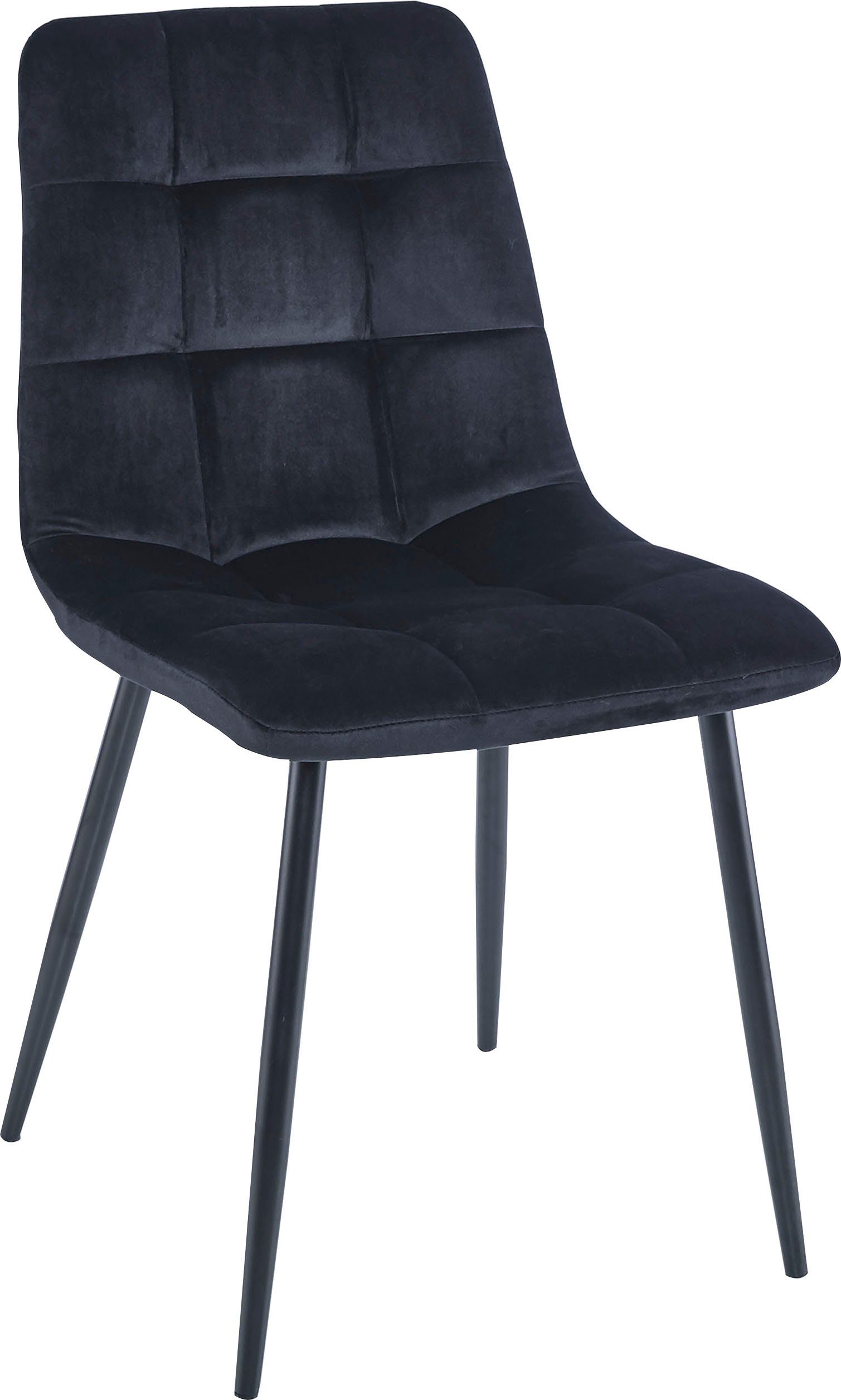Homexperts Eetkamerstoel Kelly Bekleding in fluwelen stof, keukenstoel (set, 2 stuks)