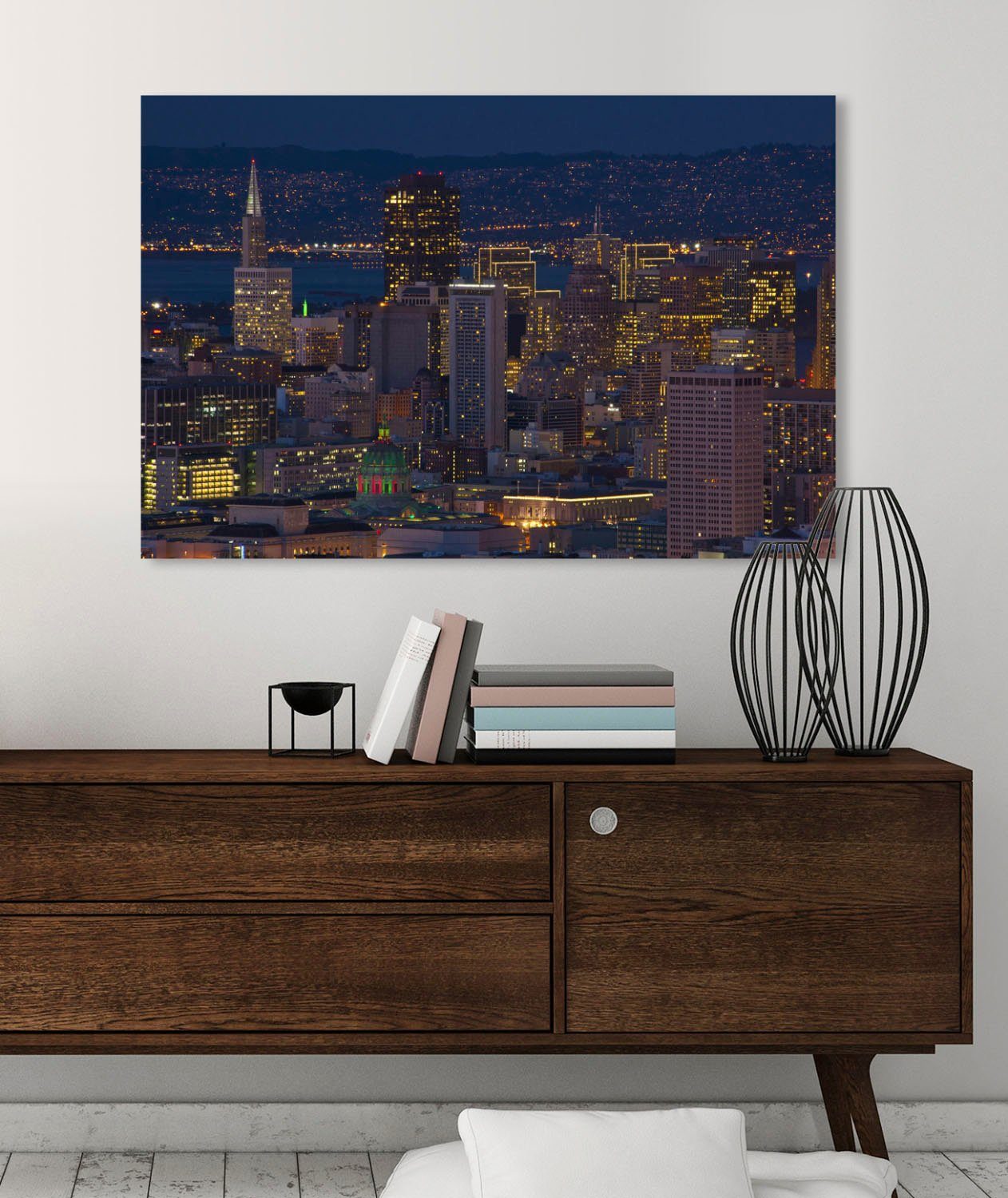 queence Artprint op acrylglas Stad Fine Art-print in galeriekwaliteit
