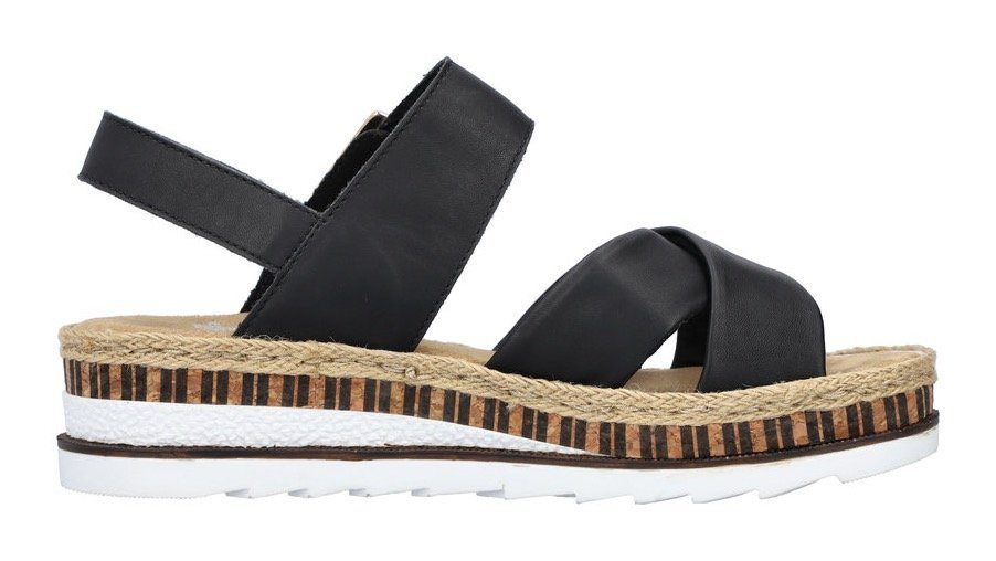 Rieker Sandalen zomerschoen, sandaal, sleehak, met keilhak