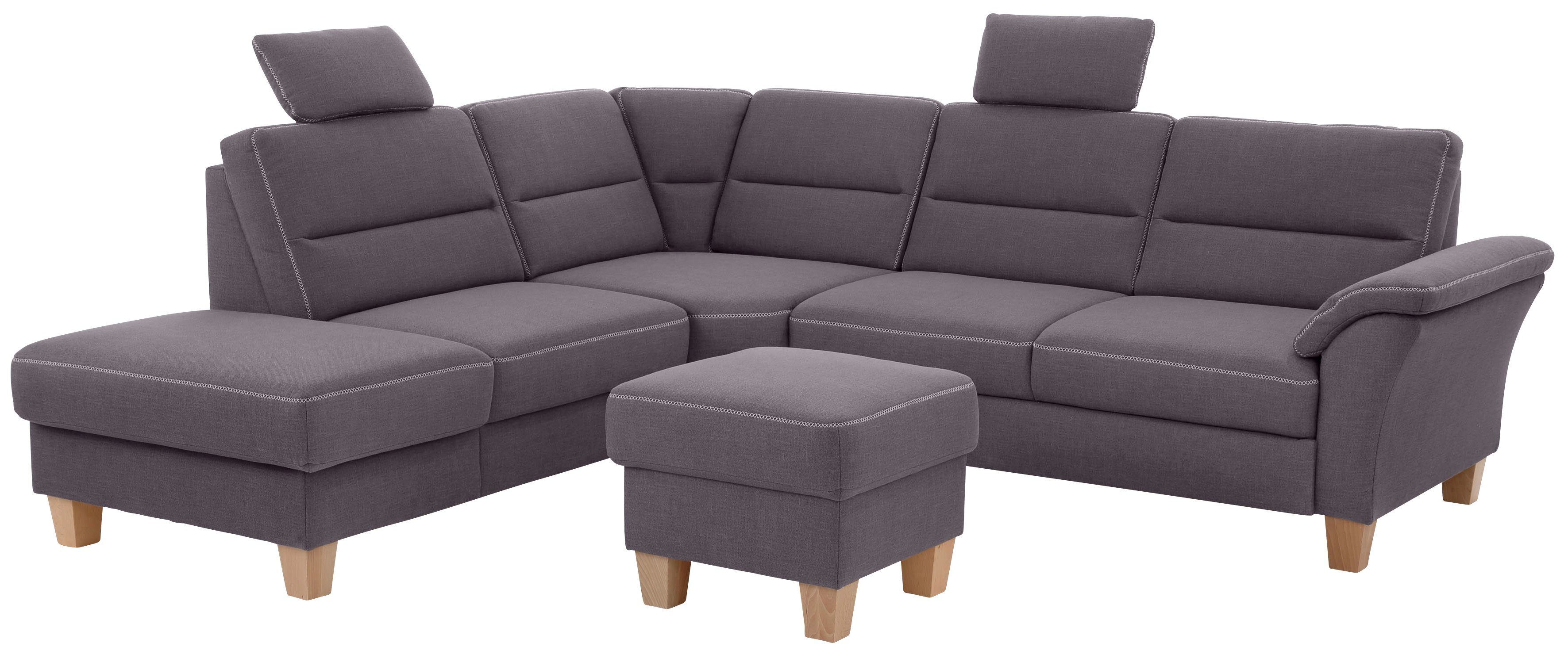 Home affaire Hoekbank Soleo L-model comfortabel door trapezehoek met relaxfunctie, ook met slaapfunctie