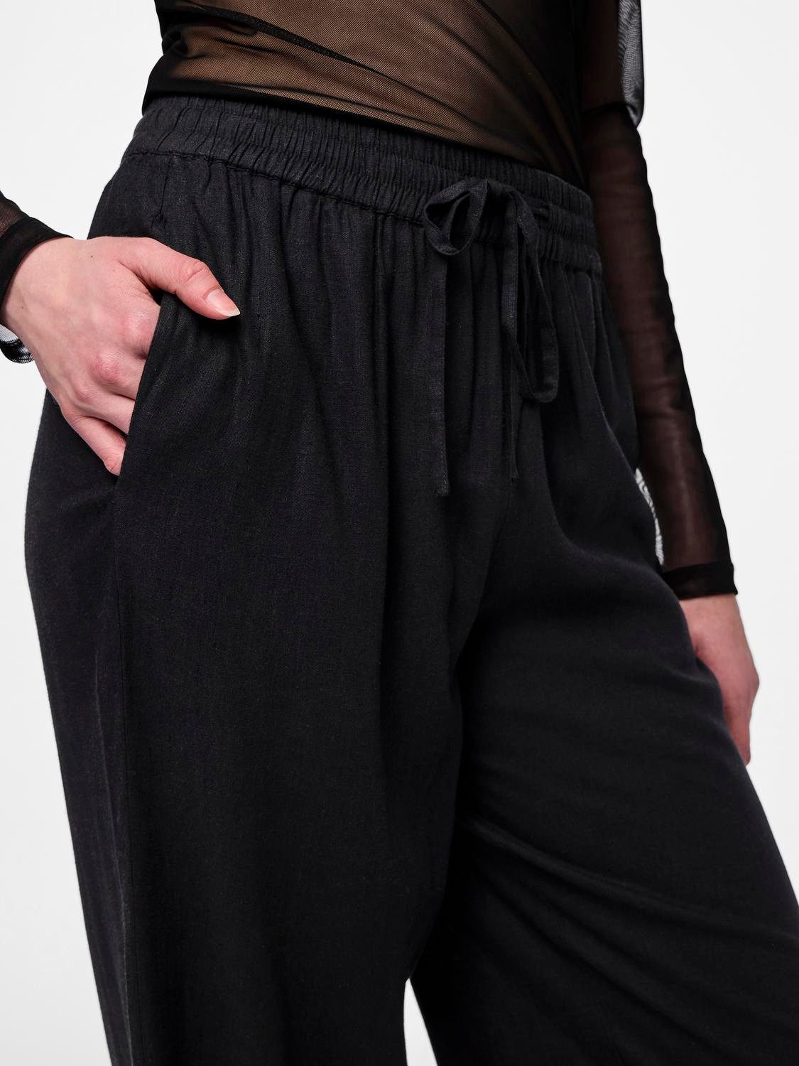pieces Comfortbroek PCPIA HW WIDE PANTS WVN NOOS
