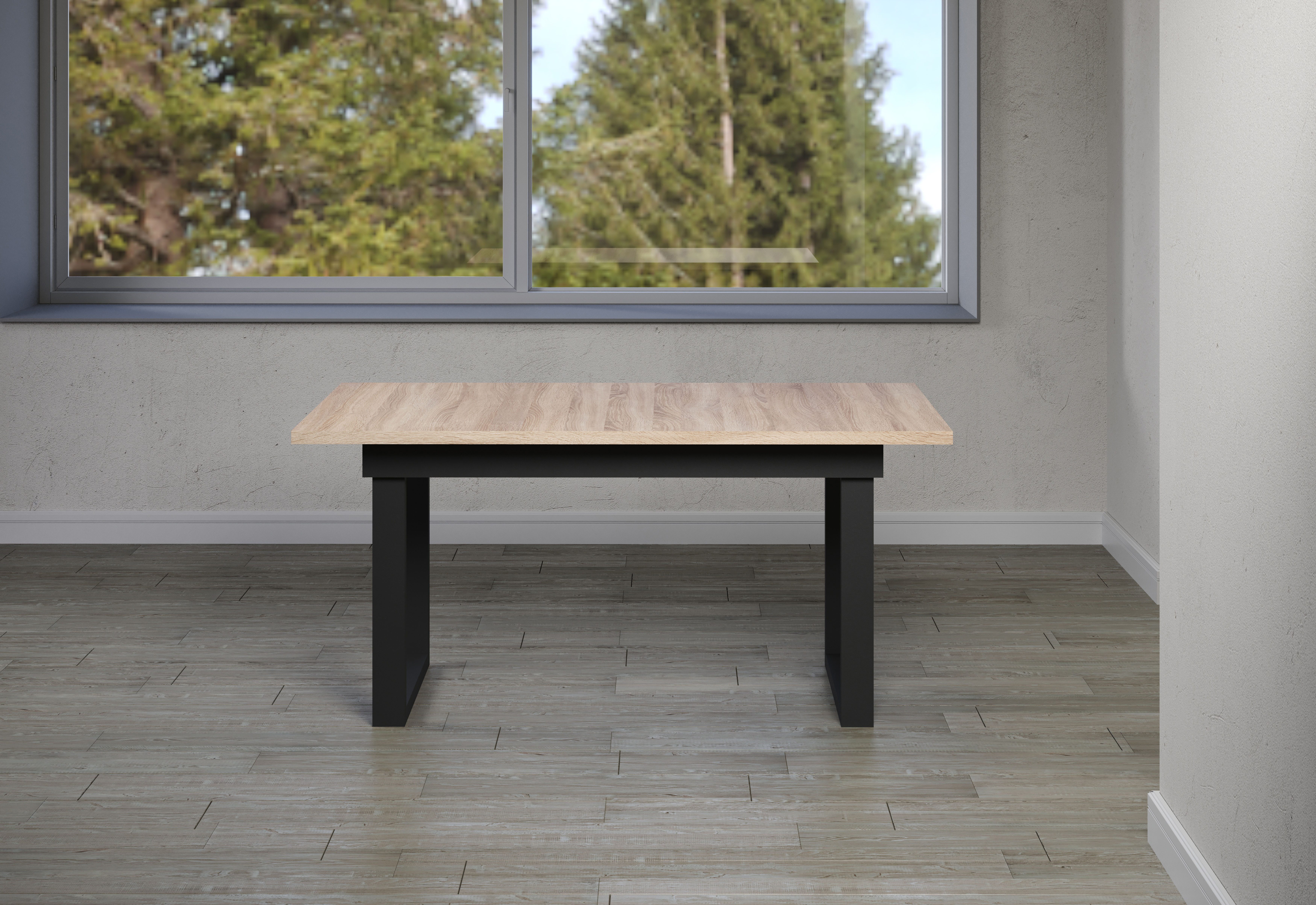 INOSIGN Eettafel Valencia Synchro-uitvoering, metalen runners, uitschuifbaar tot 200 cm