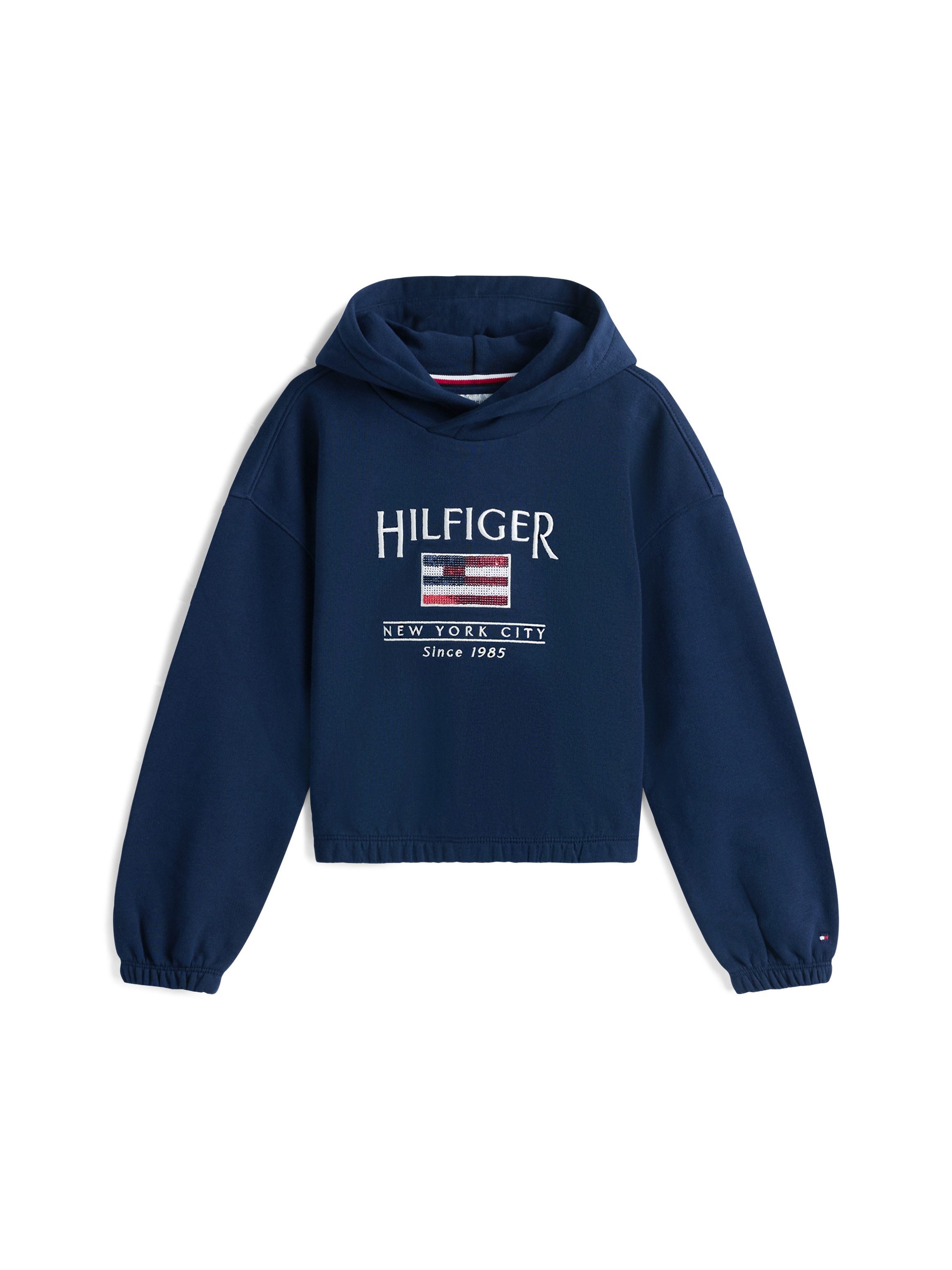Tommy Hilfiger Hoodie HILFIGER SEQUIN FLAG HOODIE met pailletten, met logo-borduursels