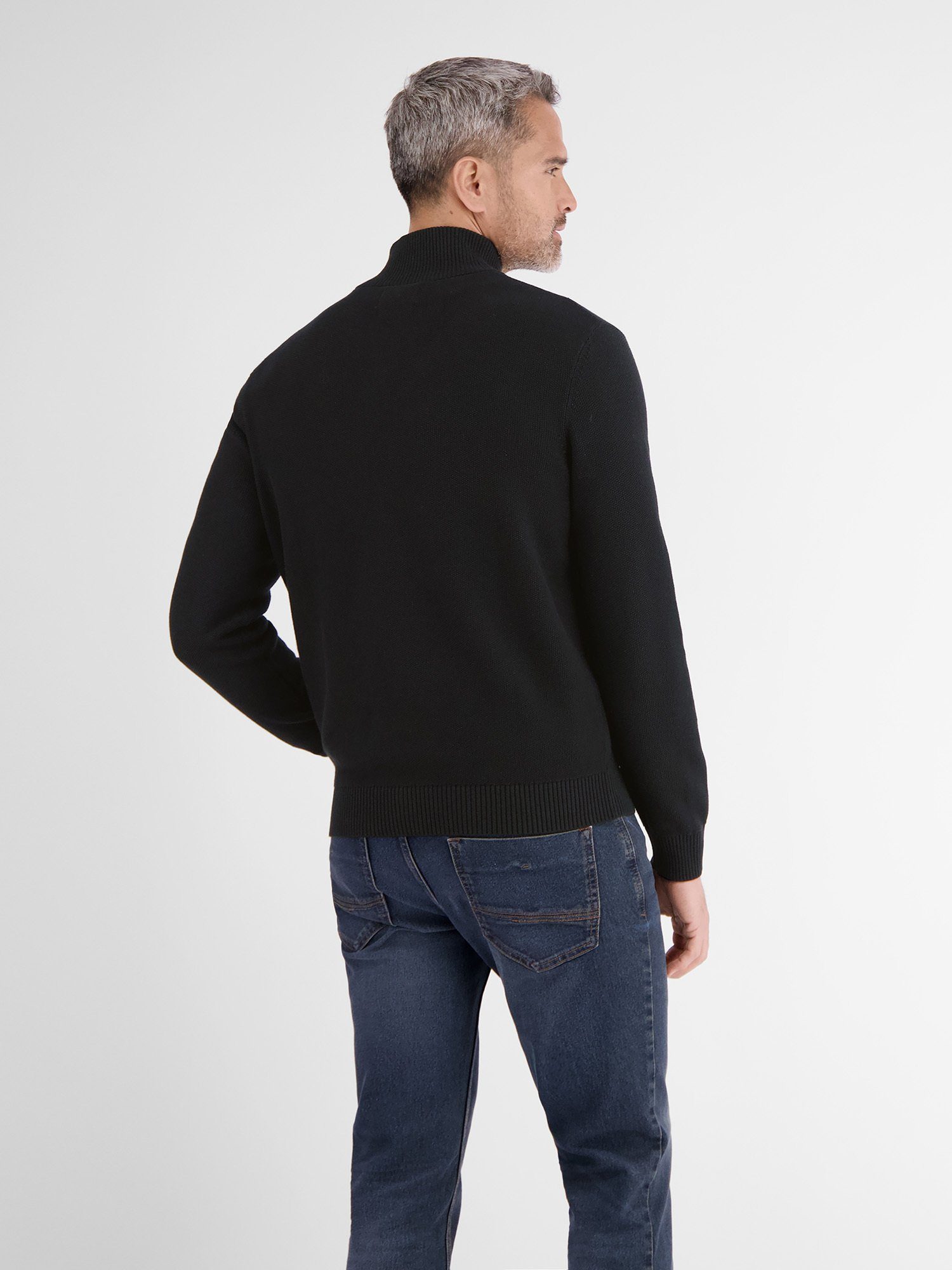Lerros Vest LERROS brei jack met staande kraag
