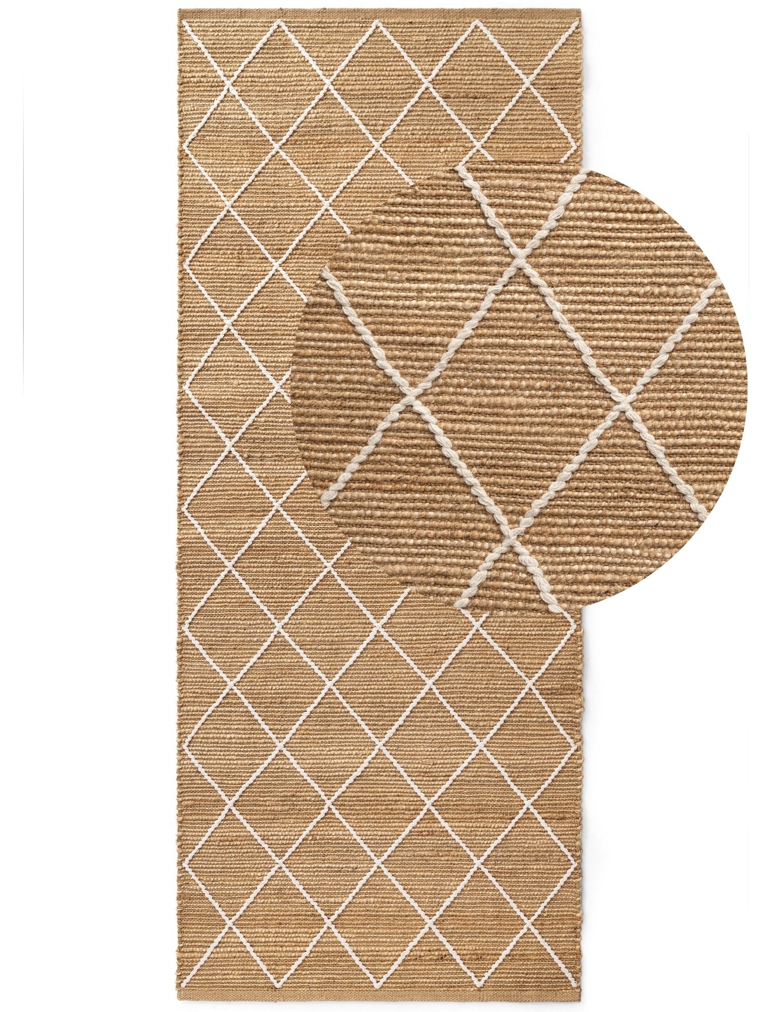 HANSE Home Vloerkleed Kunu jute tapijt Natuurlijke vezels, jute met katoen, woonkamer, hal, gang, boho, scandi