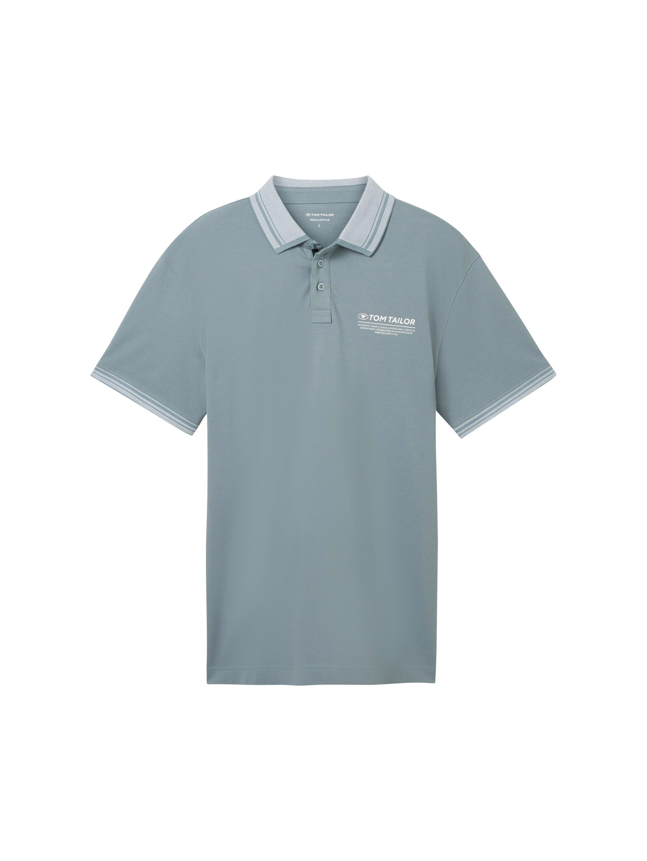 Tom Tailor Poloshirt met logo opschrift op borsthoogte
