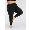 nike sportbroek yoga dri-fit womens - fleece joggers (plus size) zwart