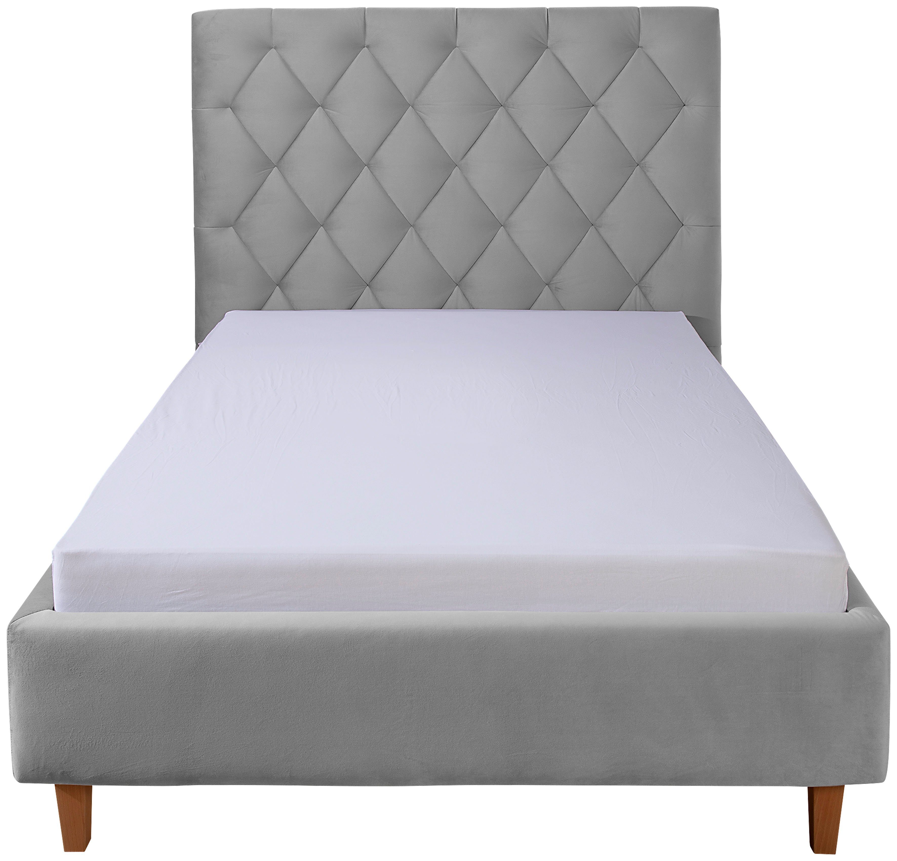 Guido Maria Kretschmer Home&Living Gestoffeerd bed Sunley 140 Kruisstiksel, hoofdbordhoogte 142 cm, zonder of met matras/lattenbodem