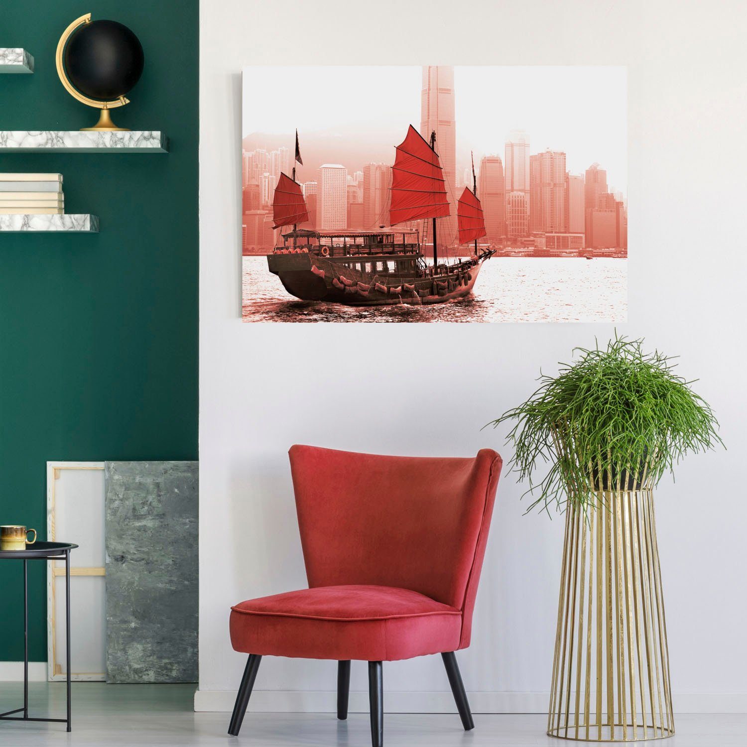 queence Artprint op acrylglas Boot Fine Art-print in galeriekwaliteit