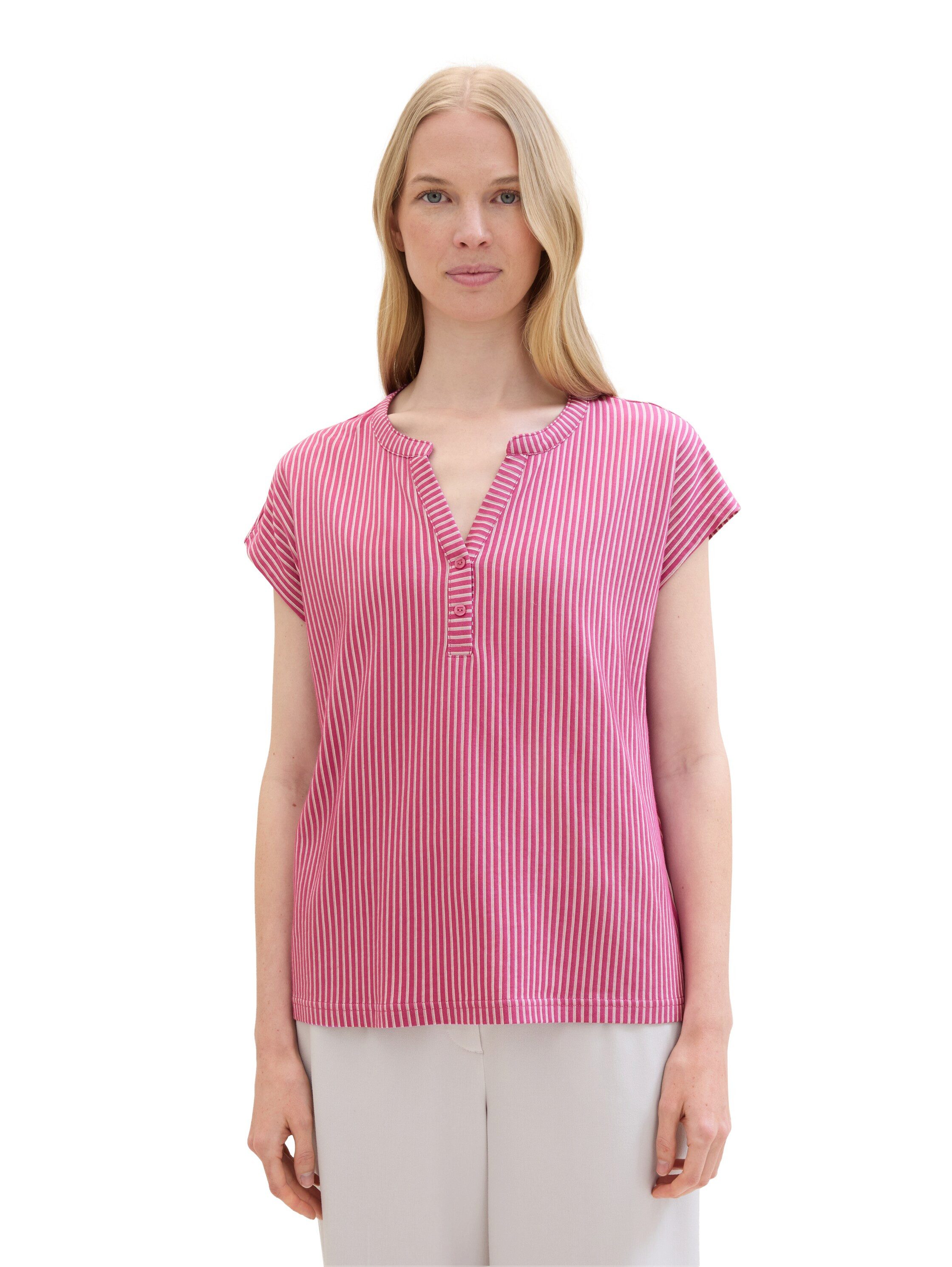 Tom Tailor T-shirt met gestreept patroon dames t-shirts maat S (36) roze