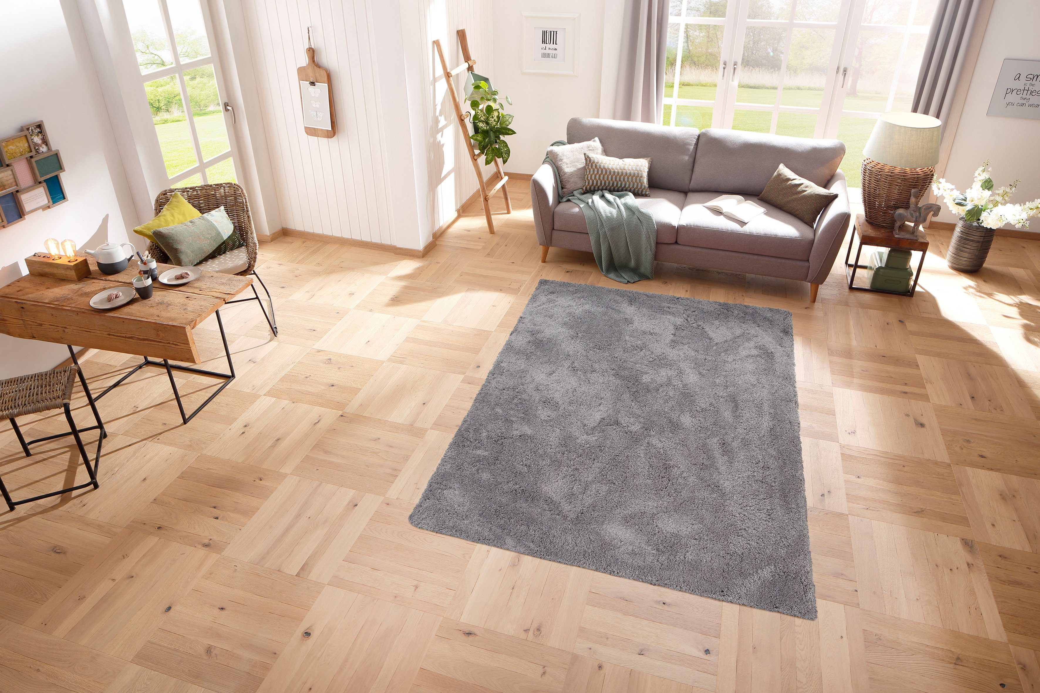 my home Vloerkleed Desner, hoogpolige tapijten Microvezel, zacht, pluizig, woonkamer, slaapkamer, kinderkamer
