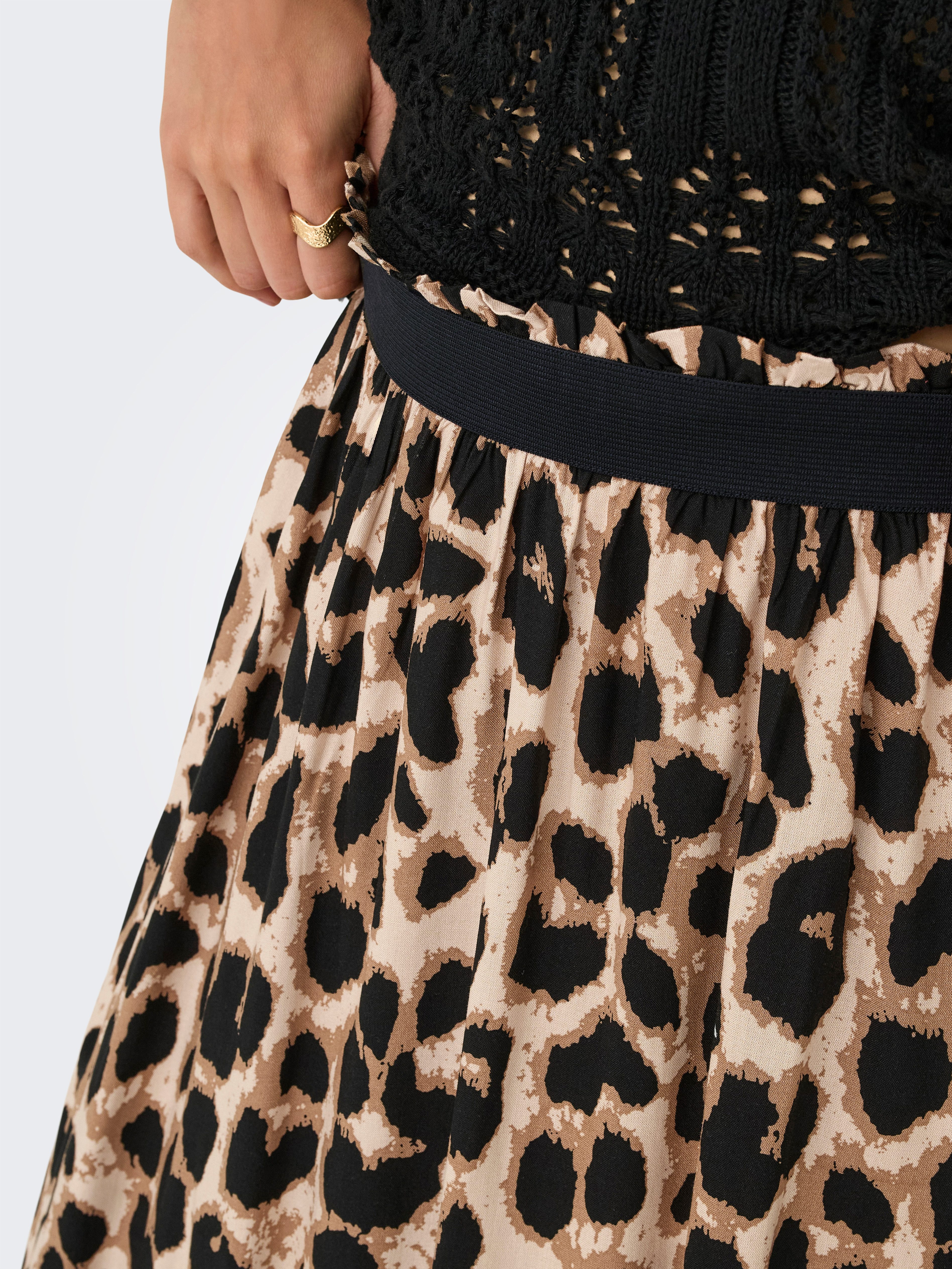 Only Maxirok ONLVENEDIG AOP LIFE LONG SKIRT