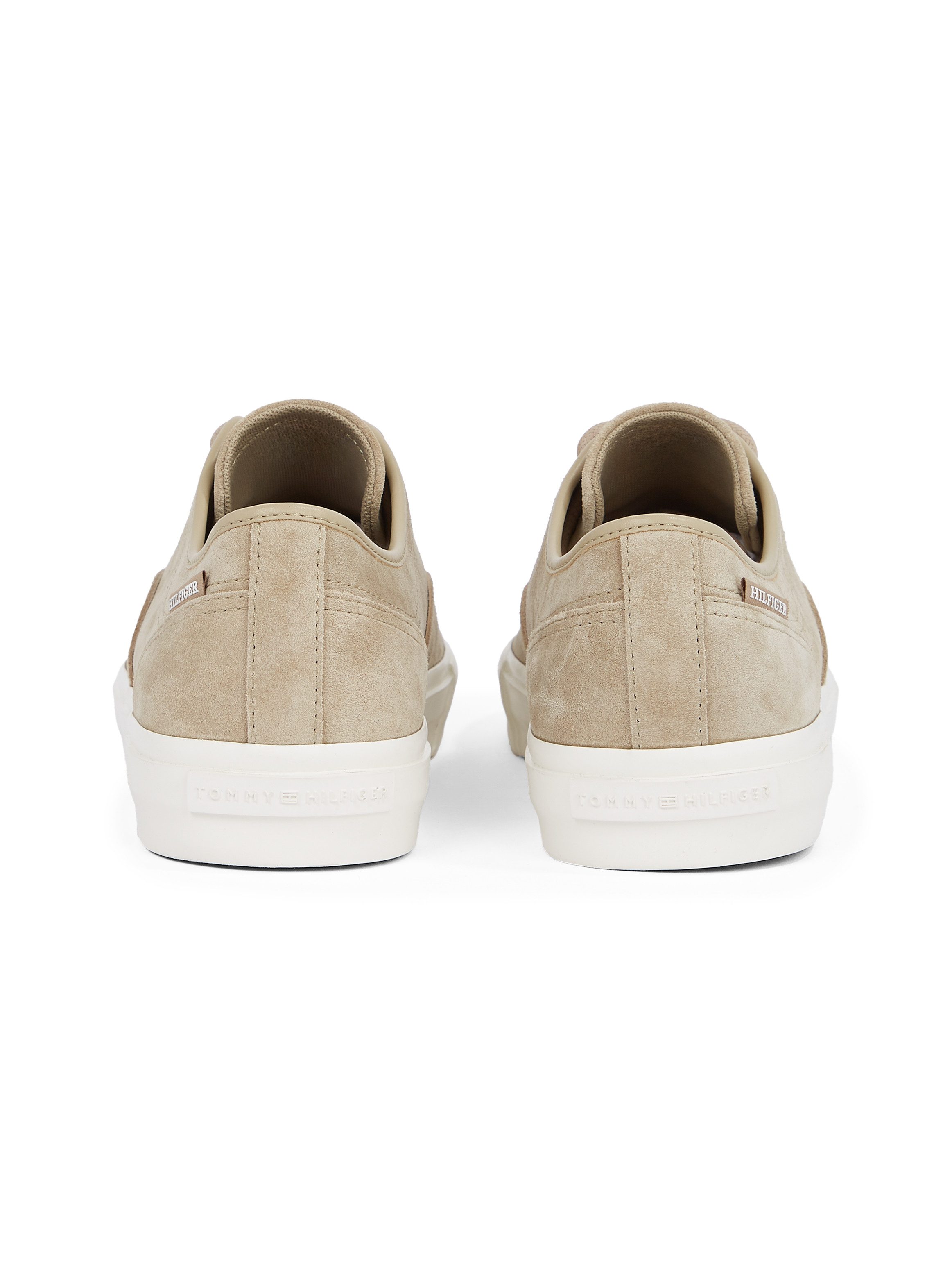 Tommy Hilfiger Plateausneakers TH HI VULC LOW OXFORD SUEDE , vrijetijdsschoen, lage schoen, veterschoen met label op de hiel