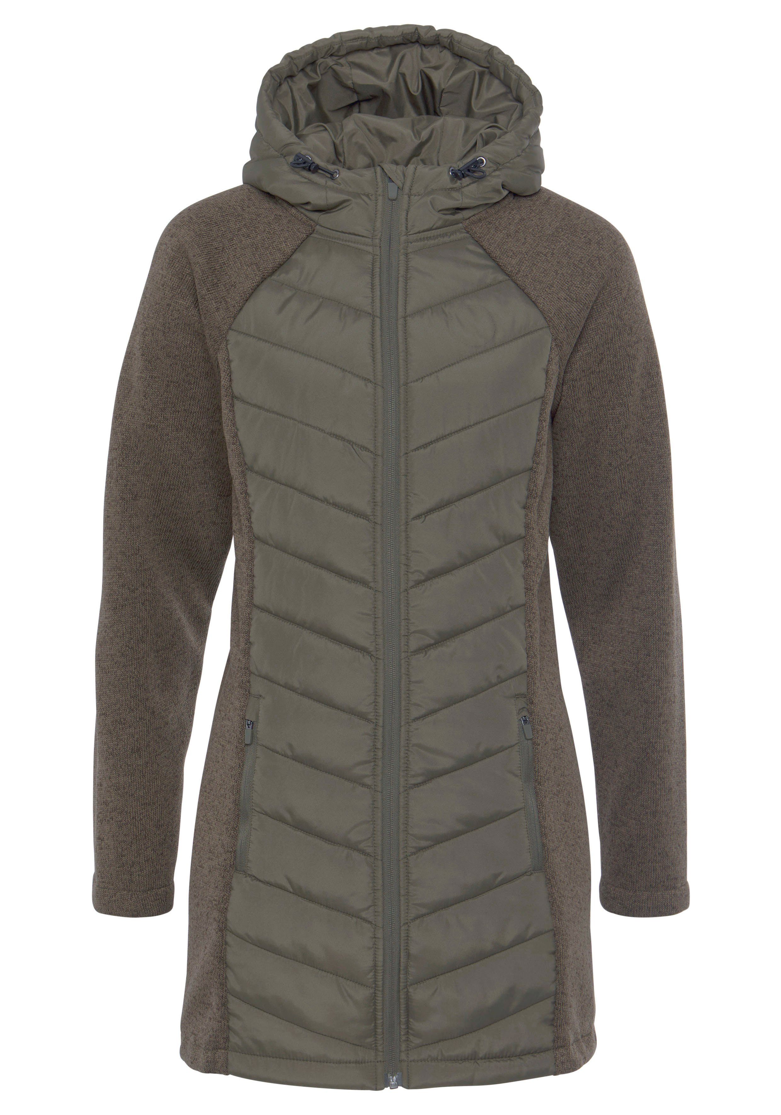 Vivance Gewatteerde jas met tricot-fleece-mouwen