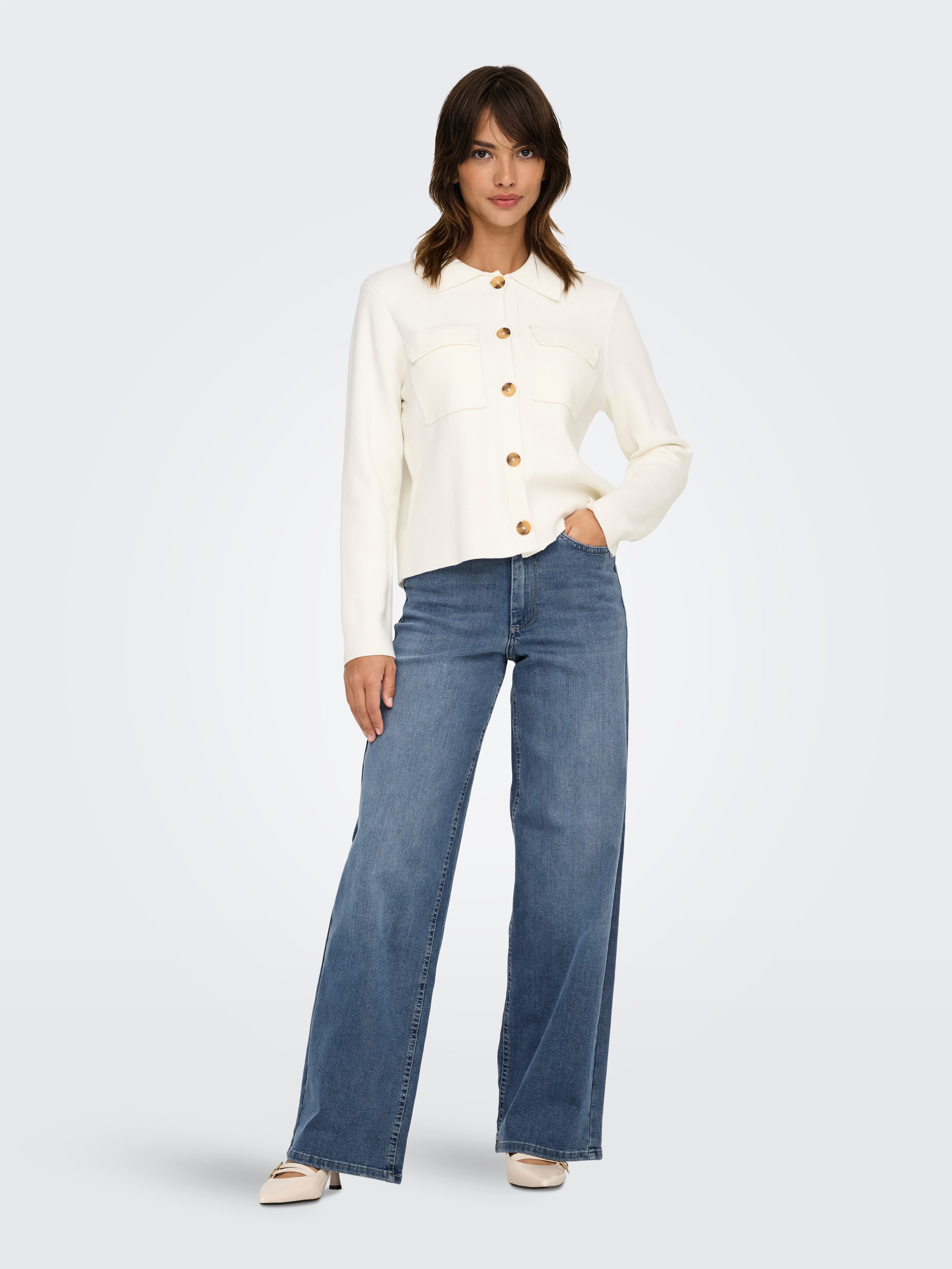 Only High-waist jeans ONLMADISON BLUSH HW WIDE DNM TAI853 NOOS