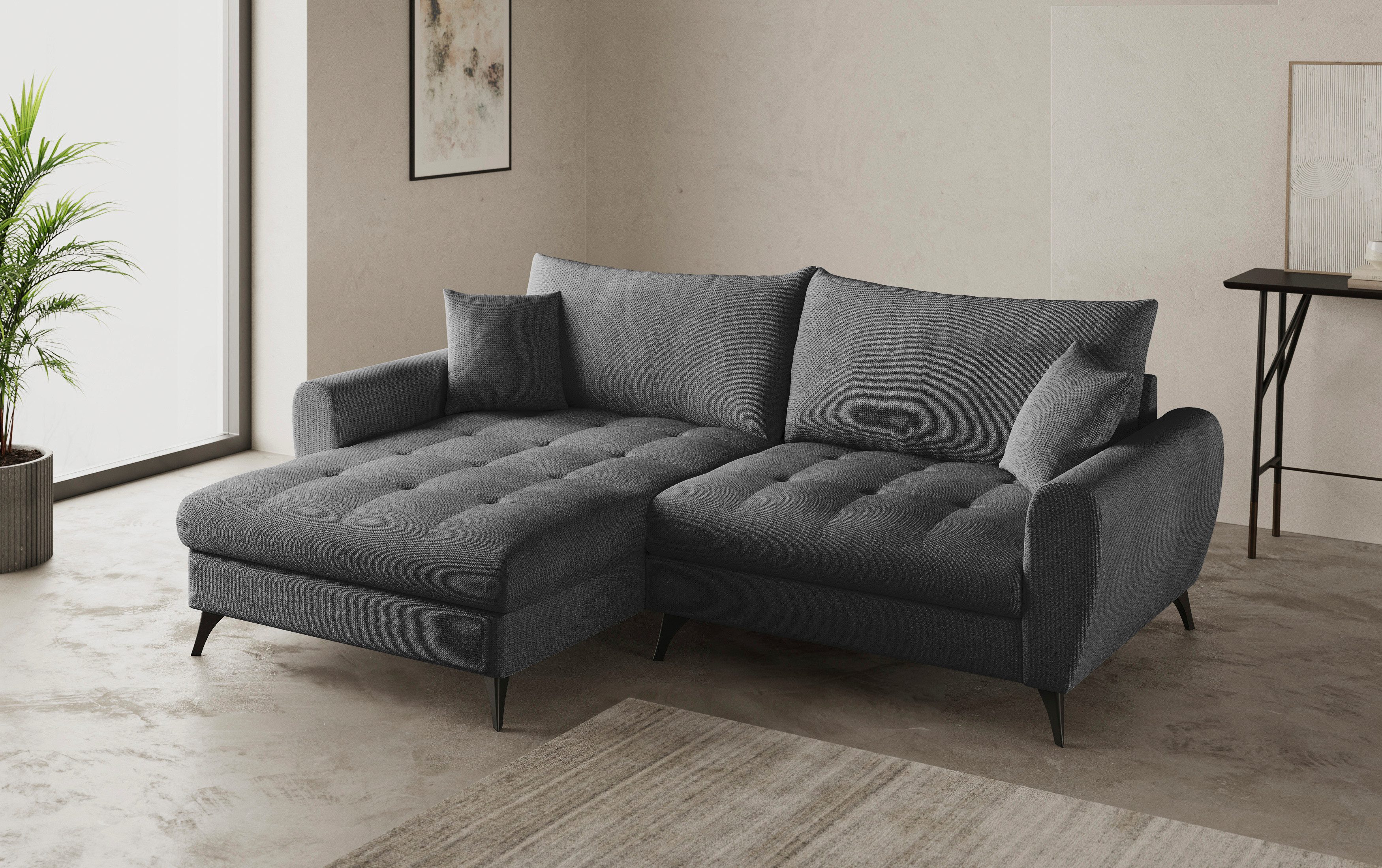 Mr. Couch Hoekbank Blackburn II L-vorm Optioneel met koudschuimvering tot 140 kg belastbaar