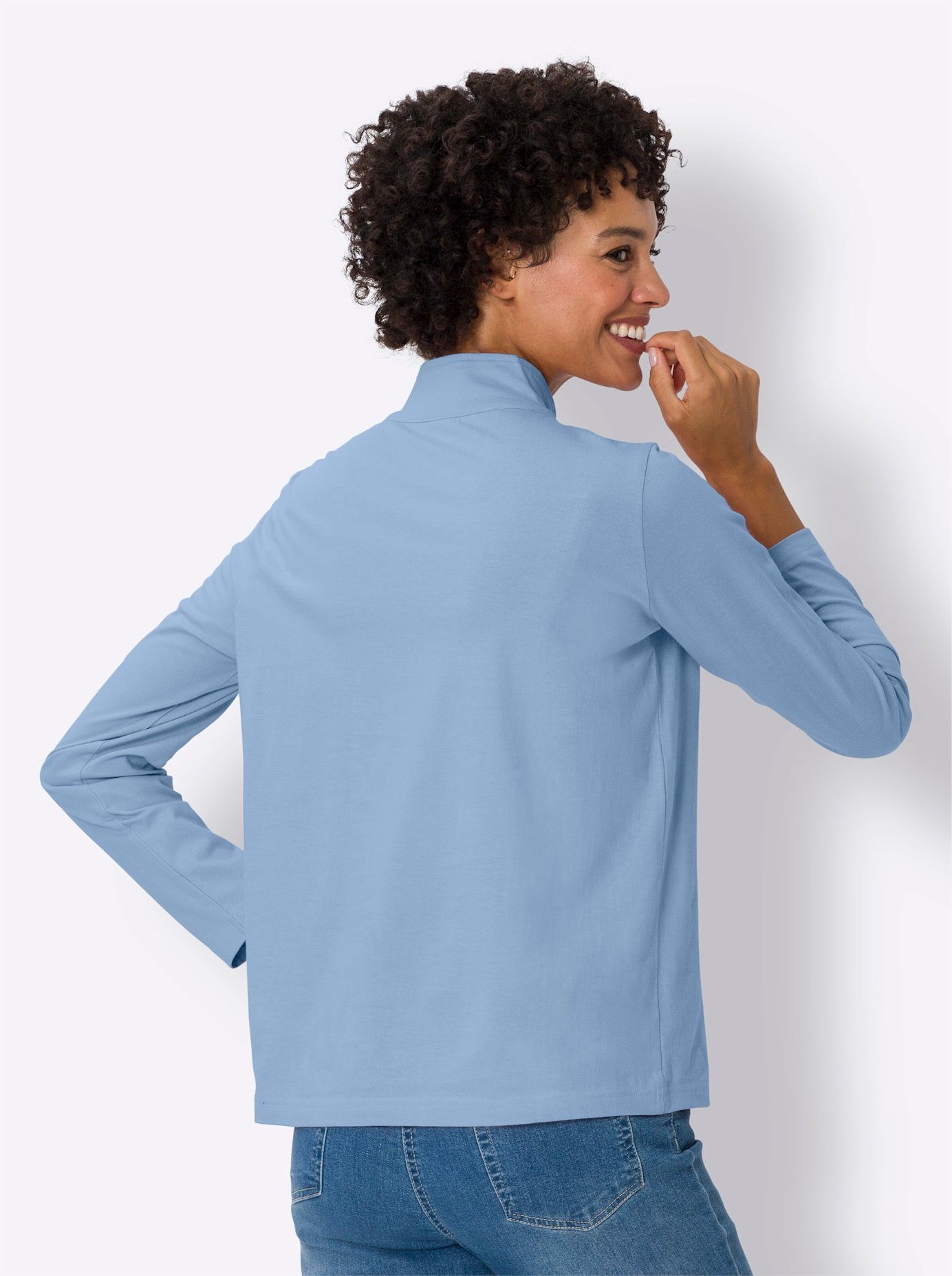 Classic Basics Shirt met staande kraag Shirt met lange mouwen (1-delig)