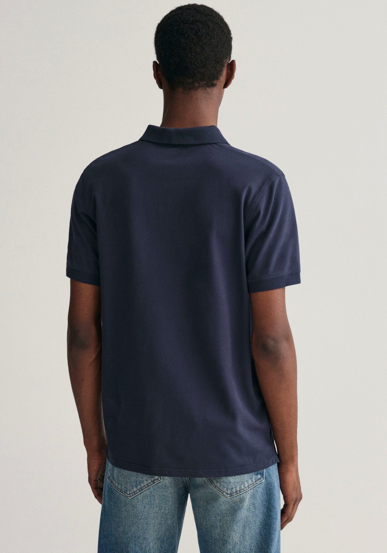 Gant Poloshirt REG CONTRAST PIQUE SS RUGGER met contrastkleurige inzetten