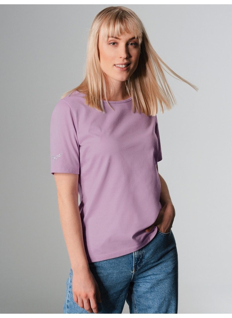 Trigema T-shirt DELUXE katoen met kristallen (1-delig)