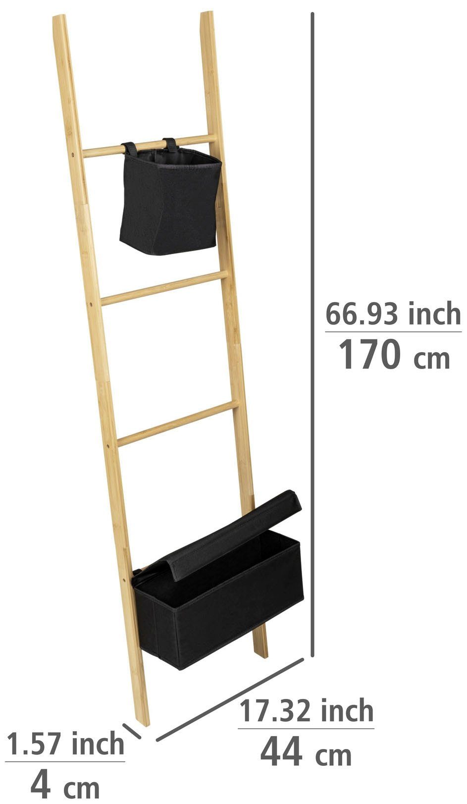 WENKO Handdoekenladder Ecori met 2 vakken