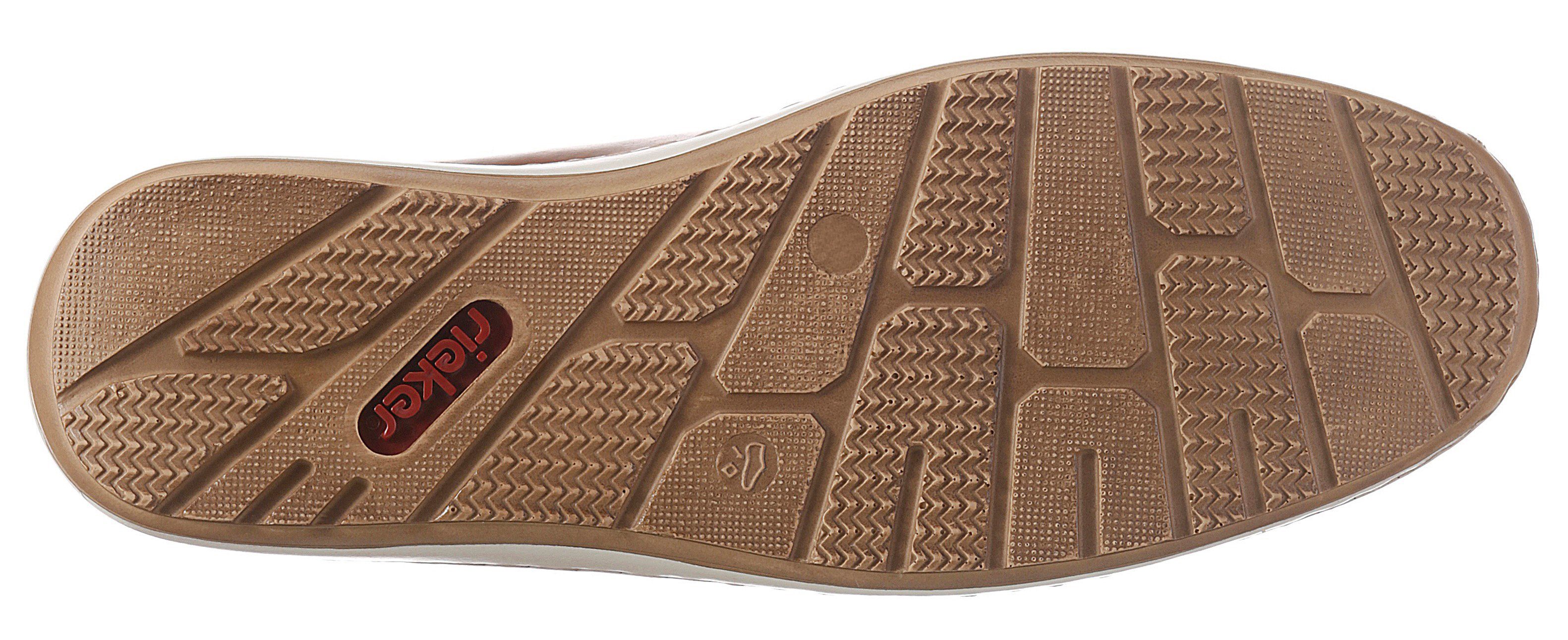 Rieker Instappers Slip-on sneaker, instapschoen, loafer met geperforeerde bovenkant