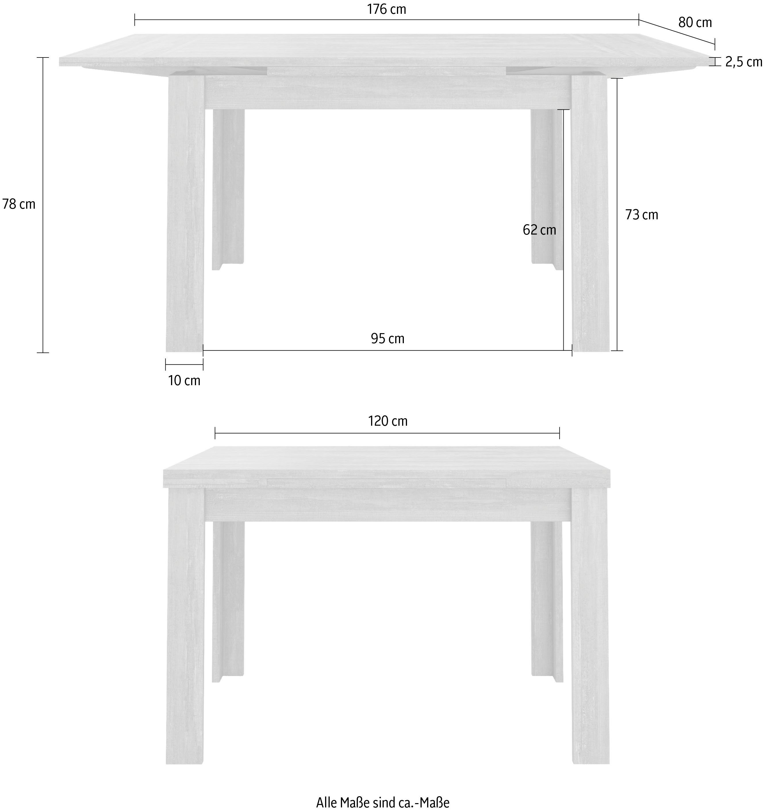 Mäusbacher Eettafel Monti BESTSELLER!, tafel, keukentafel, uittrekbare tafel uit te trekken tot 136 cm