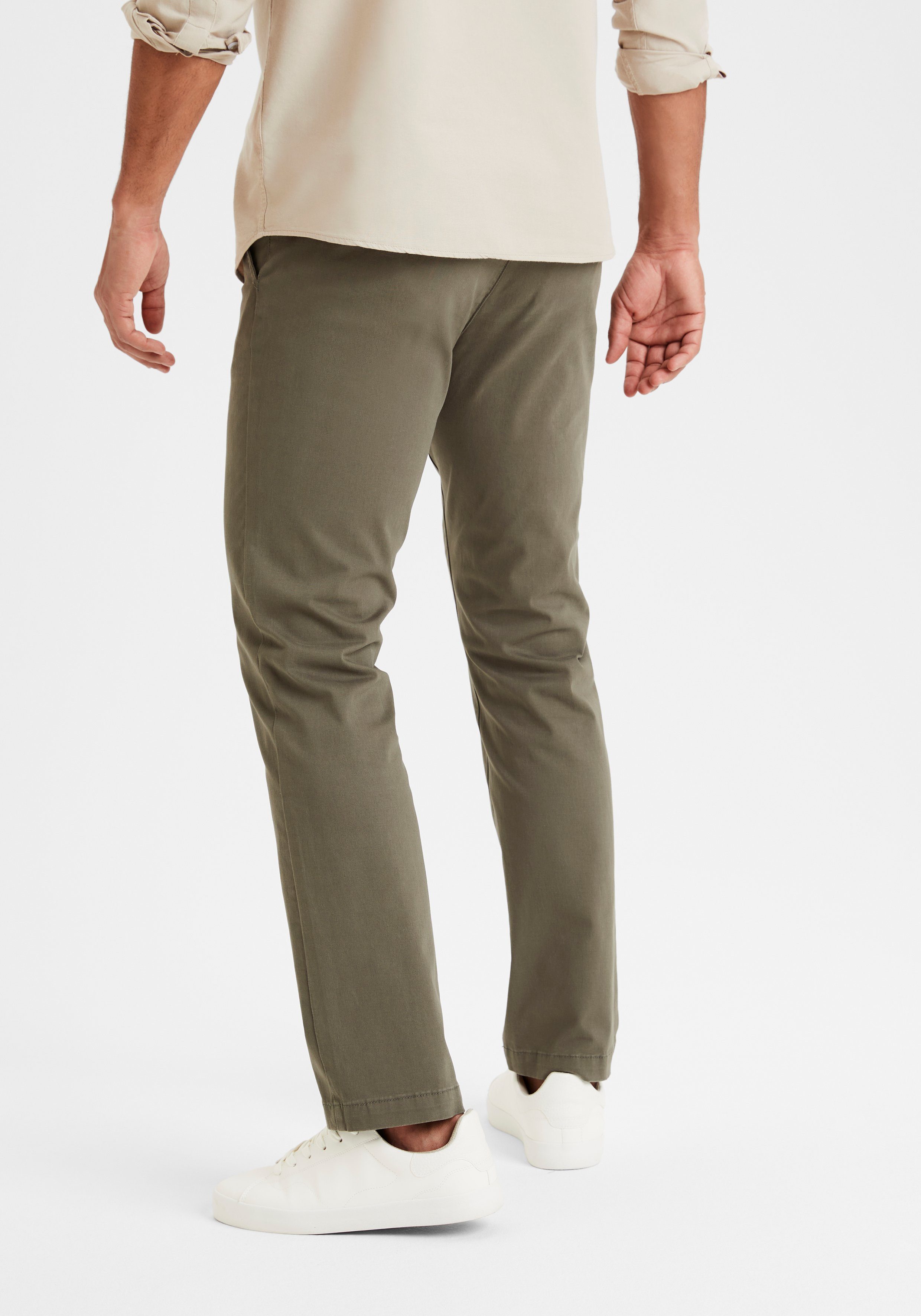 H.I.S Chino Regular fit lange broek, van elastische katoenkwaliteit