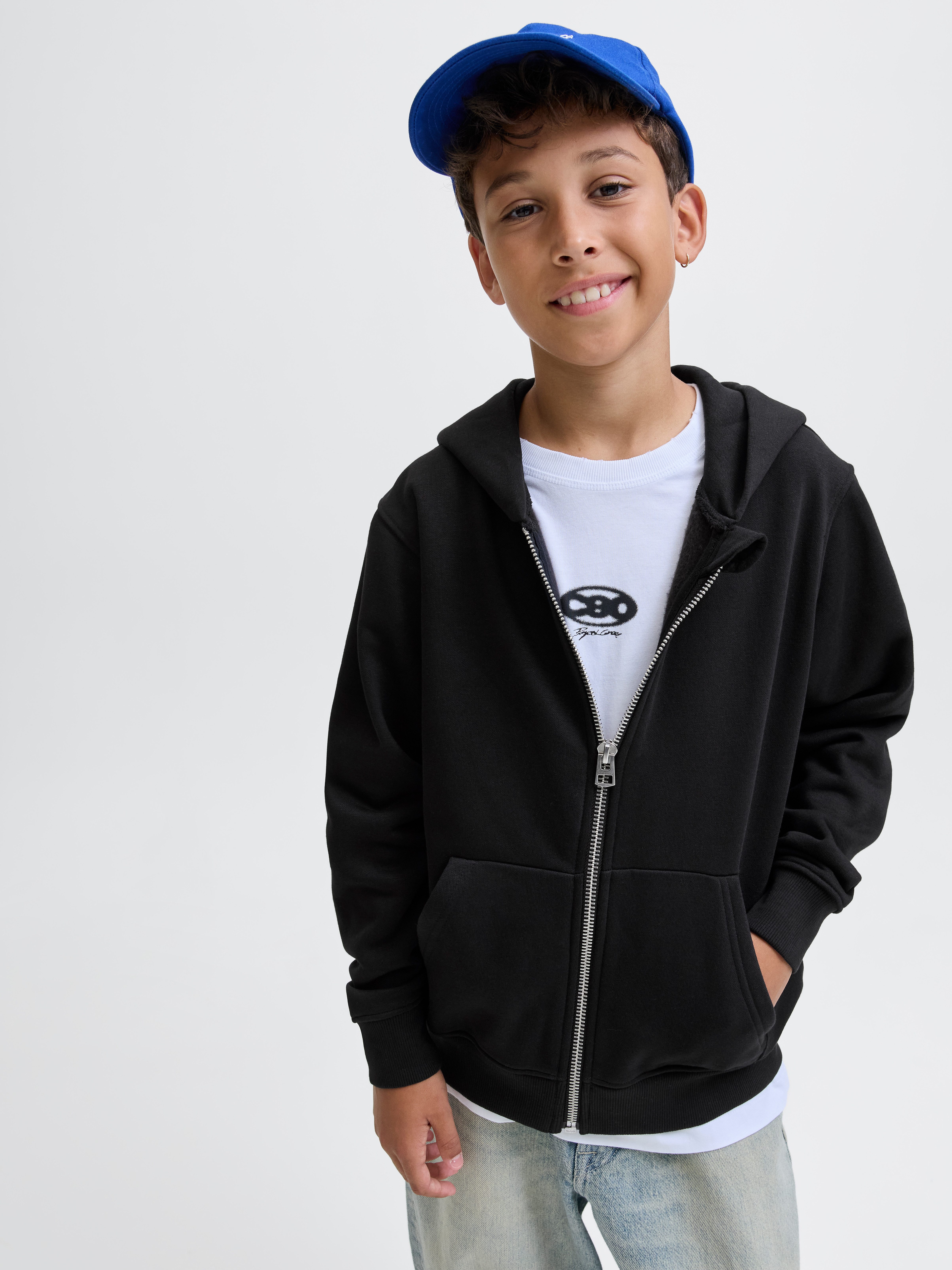 Jack & Jones Junior Sweatvest JJEURBAN EDGE SWEAT ZIP HOOD NOOS JNR