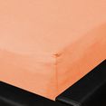 bettwarenshop hoeslaken multi-stretch zeer elastisch en vormvast (1 stuk) oranje